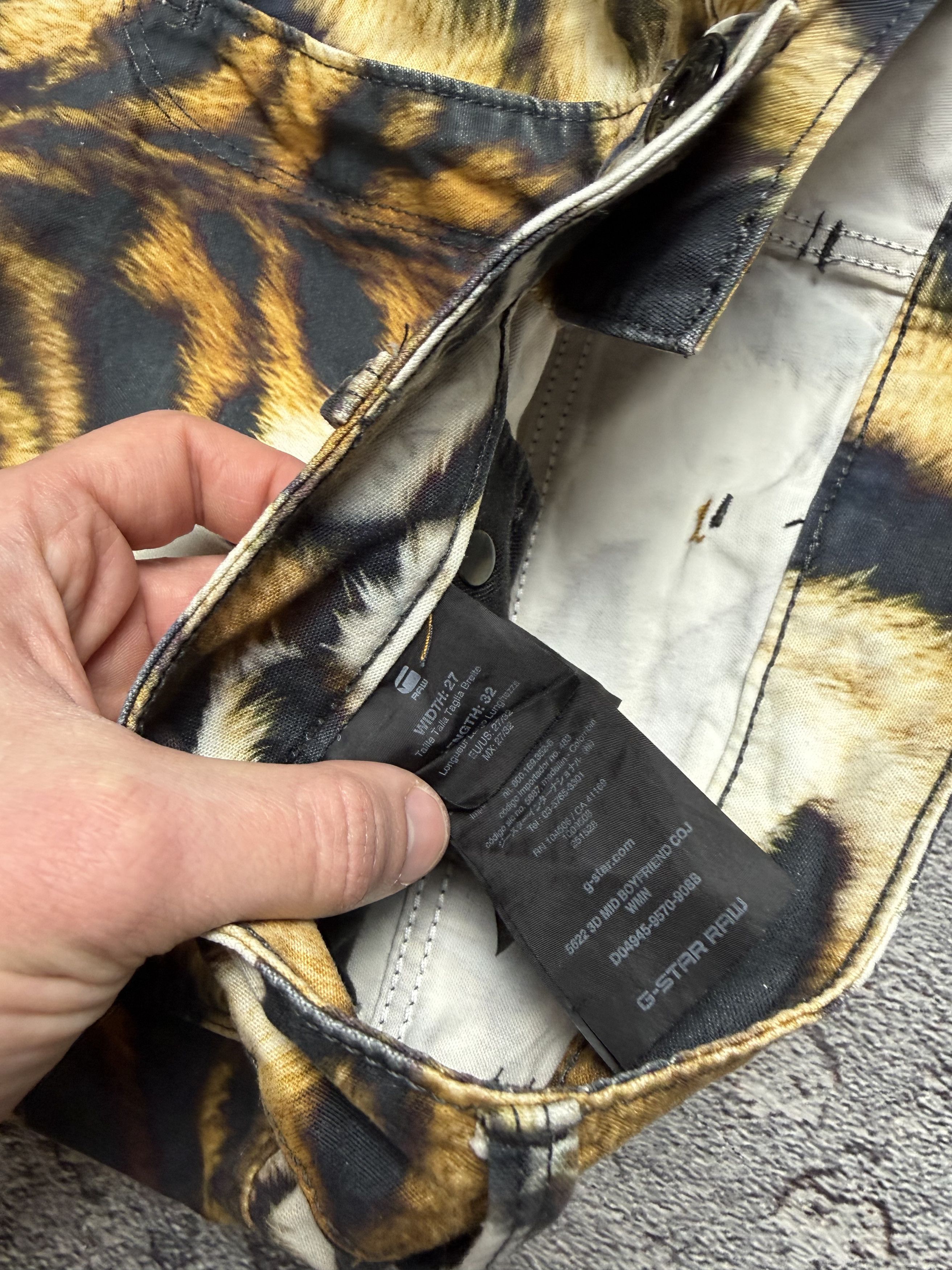 G-Star × Pharrell Rare G-Star Raw x Pharrell Tiger Print Pants Size 27" / US 4 / IT 40 - 5 Thumbnail