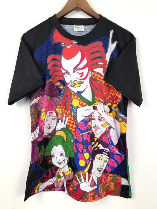 Japanese Brand (SY0024) JAPAN SAMURAI GEISHA MOTIF FULLPRINT WORK TEE Size US M / EU 48-50 / 2 - 1 Thumbnail