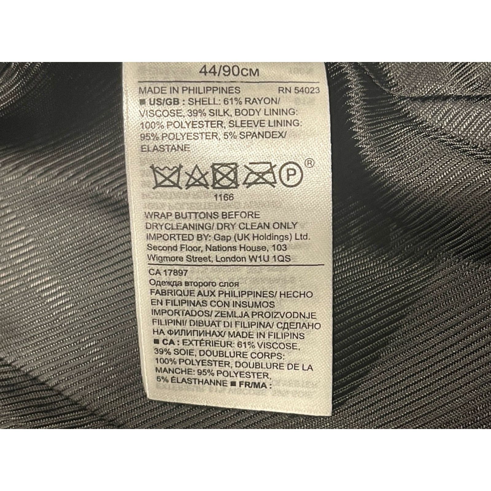 Banana Republic Banana Republic Blazer Women 6 Gray Silk Blend One Button Long Sleeve Solid Workwear Jacket Size M / US 6-8 / IT 42-44 - 2 Thumbnail