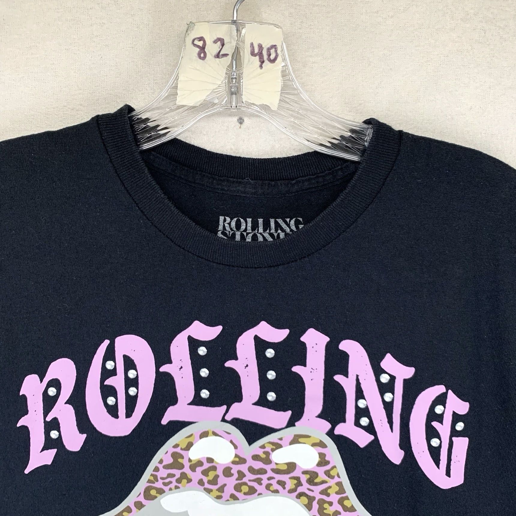 Logo 7 VINTAGE The Rolling Stones Graphic T-Shirt Men Medium Black Classic Music 70s 80s 90s Size M / US 6-8 / IT 42-44 - 6 Thumbnail