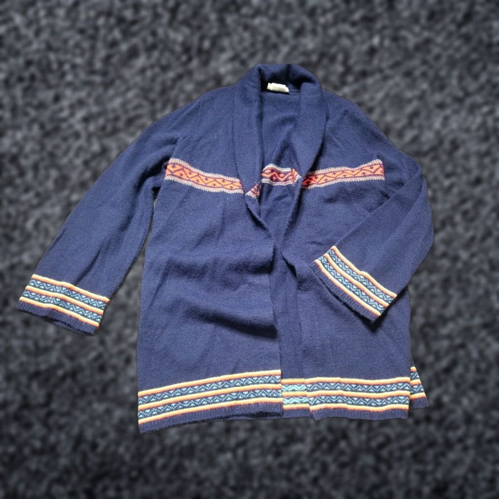 Sears Vintage Sears 1960s Men’s Blue Striped Cardigan XL Casual Knit Sweater M Size US M / EU 48-50 / 2 - 1 Thumbnail