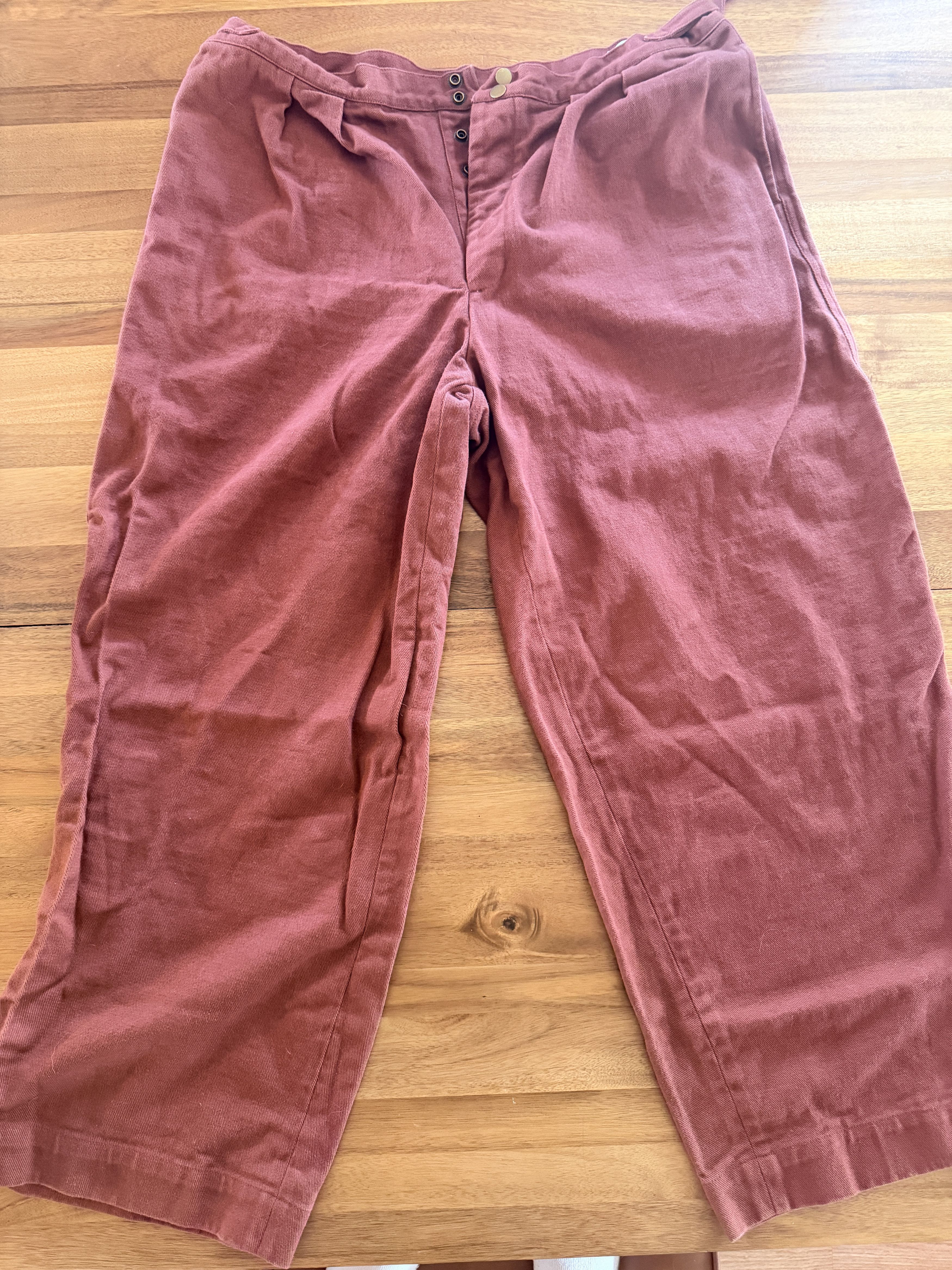 Bode Bode Cropped Wide-Leg Cotton Twill Trousers — Size 38 Size US 38 / EU 54 - 1 Thumbnail