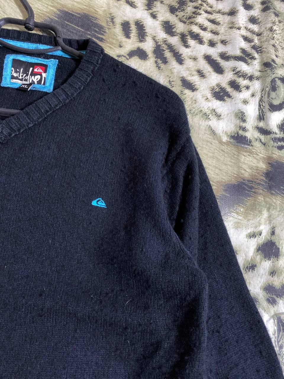 Quiksilver × Vintage 00s VINTAGE QUIKSILVER Knitted Big Logo Surf Style Sweater Size US XL / EU 56 / 4 - 15 Thumbnail