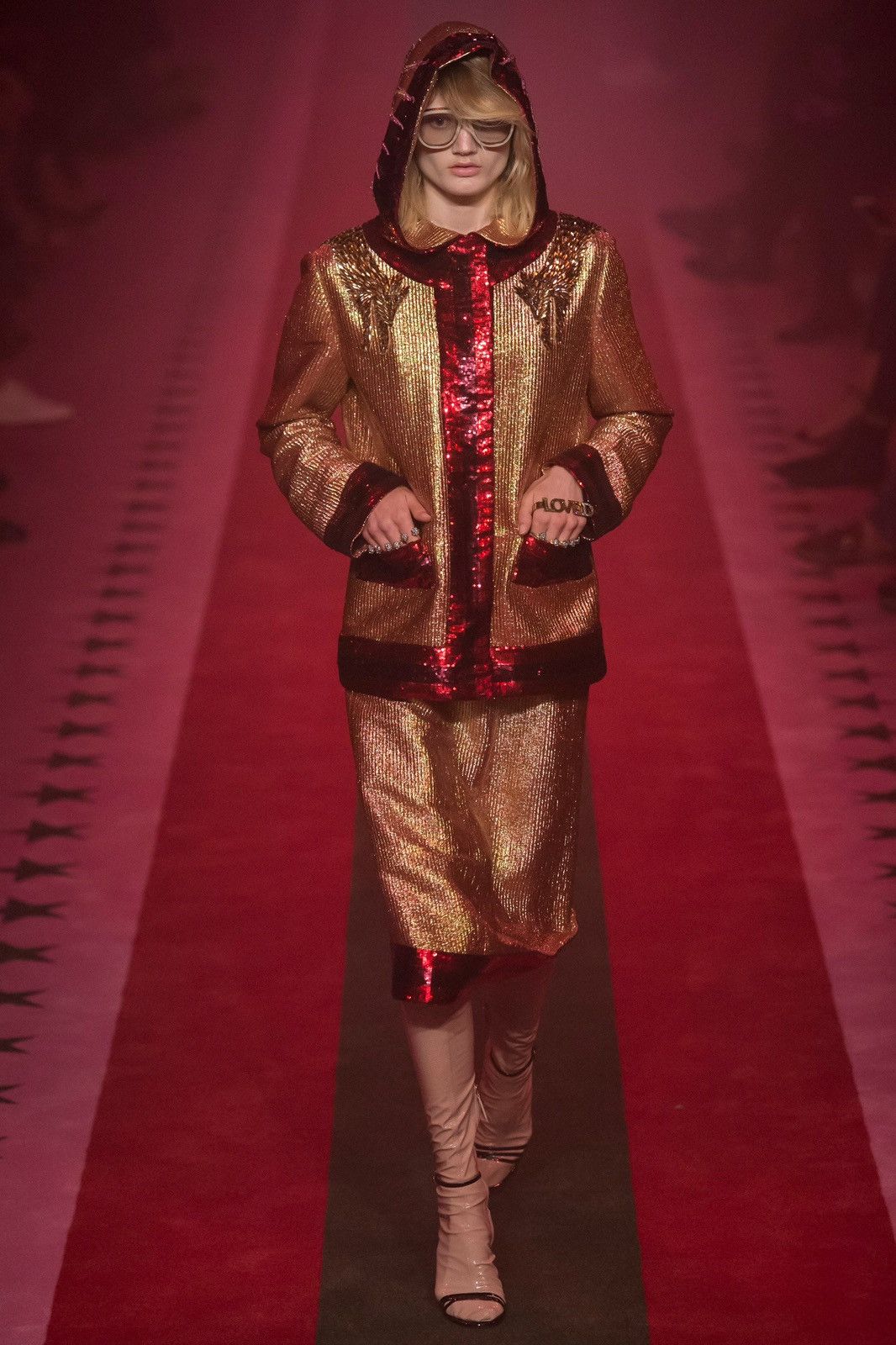 Gucci Gucci Runway Lurex Hooded Jacket with Sylvie Sequins Size US M / EU 48-50 / 2 - 4 Thumbnail