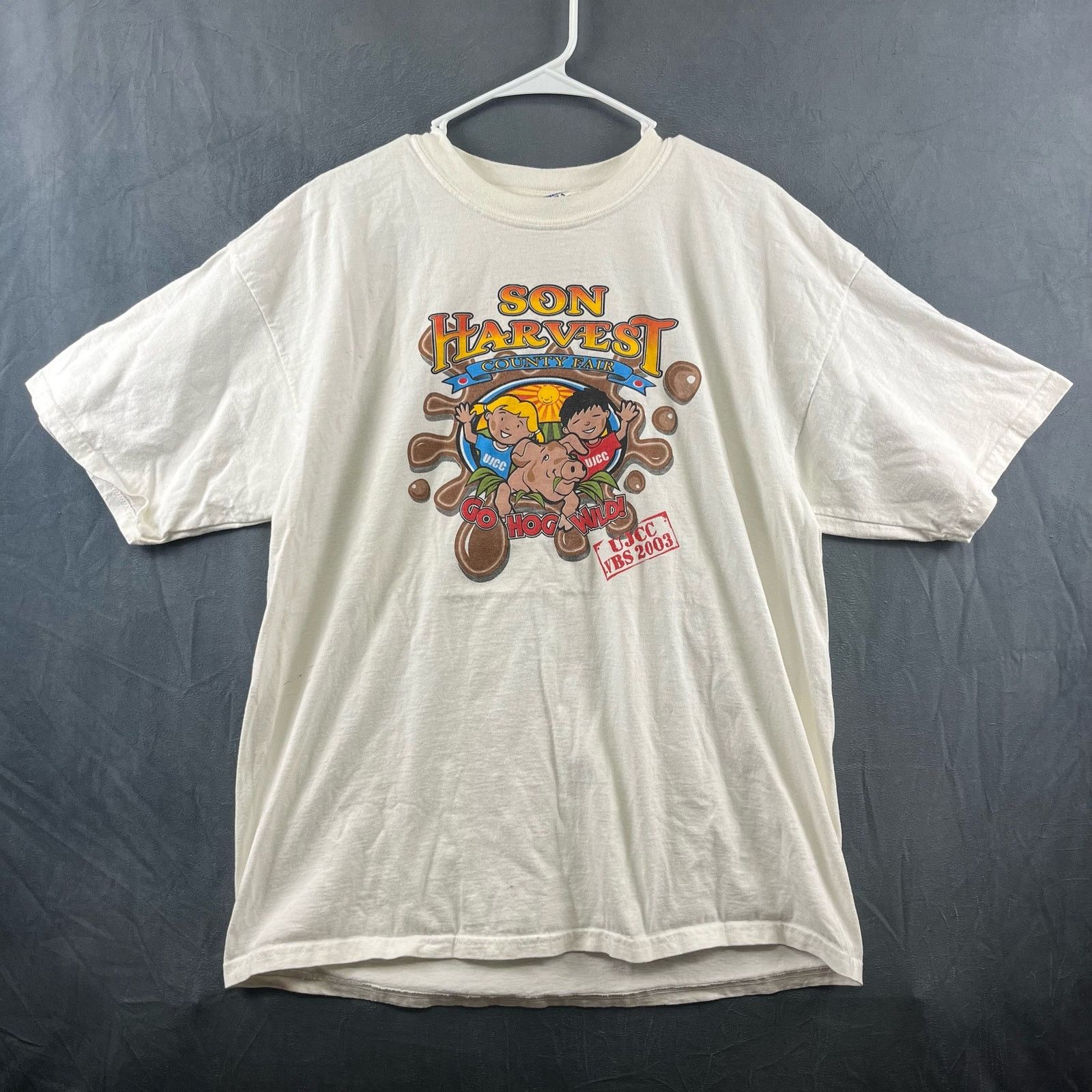 Gildan Vintage Son Harvest County Fair Church Shirt XL 2003 Gildan Size US XL / EU 56 / 4 - 1 Thumbnail