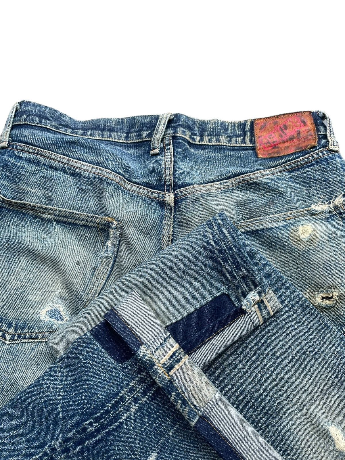 Denime × Vintage Vintage Denime Selvedge Distresed Denim Size US 32 / EU 48 - 12 Thumbnail