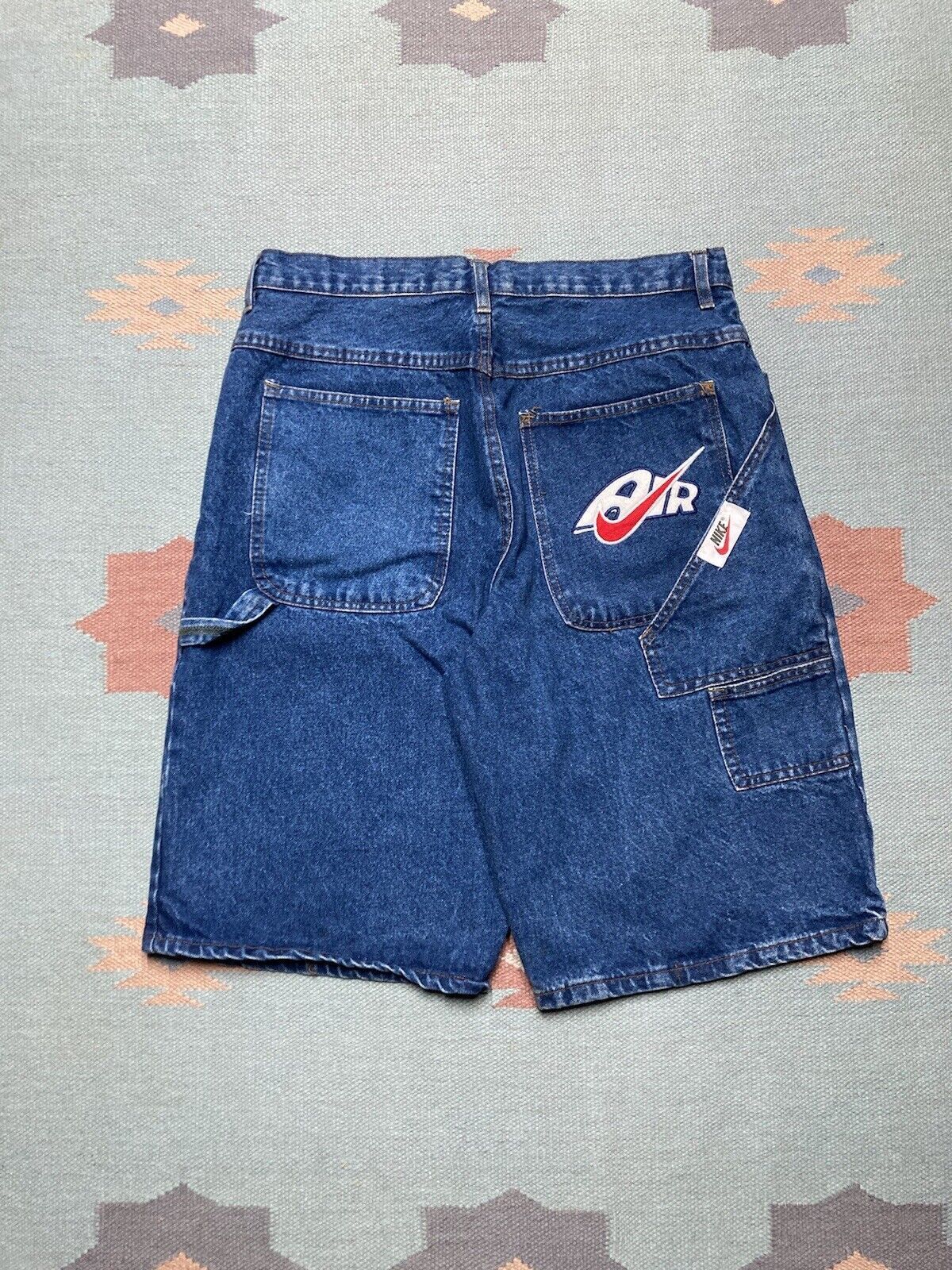 Nike × Streetwear × Vintage Vtg baggy jeans shorts jorts y2k Nike 