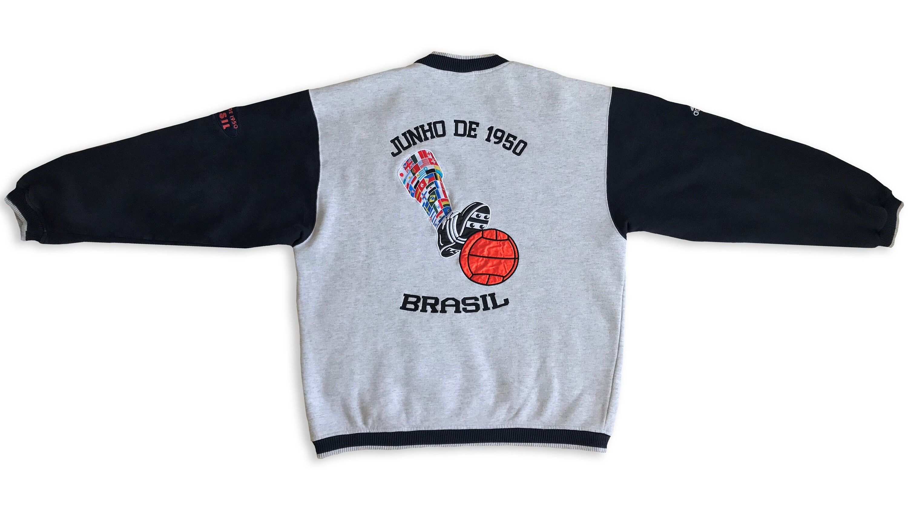 Adidas RARE Vintage 90s 80s ADIDAS Sweatshirt BRASIL1950 Football Size US M / EU 48-50 / 2 - 8 Thumbnail