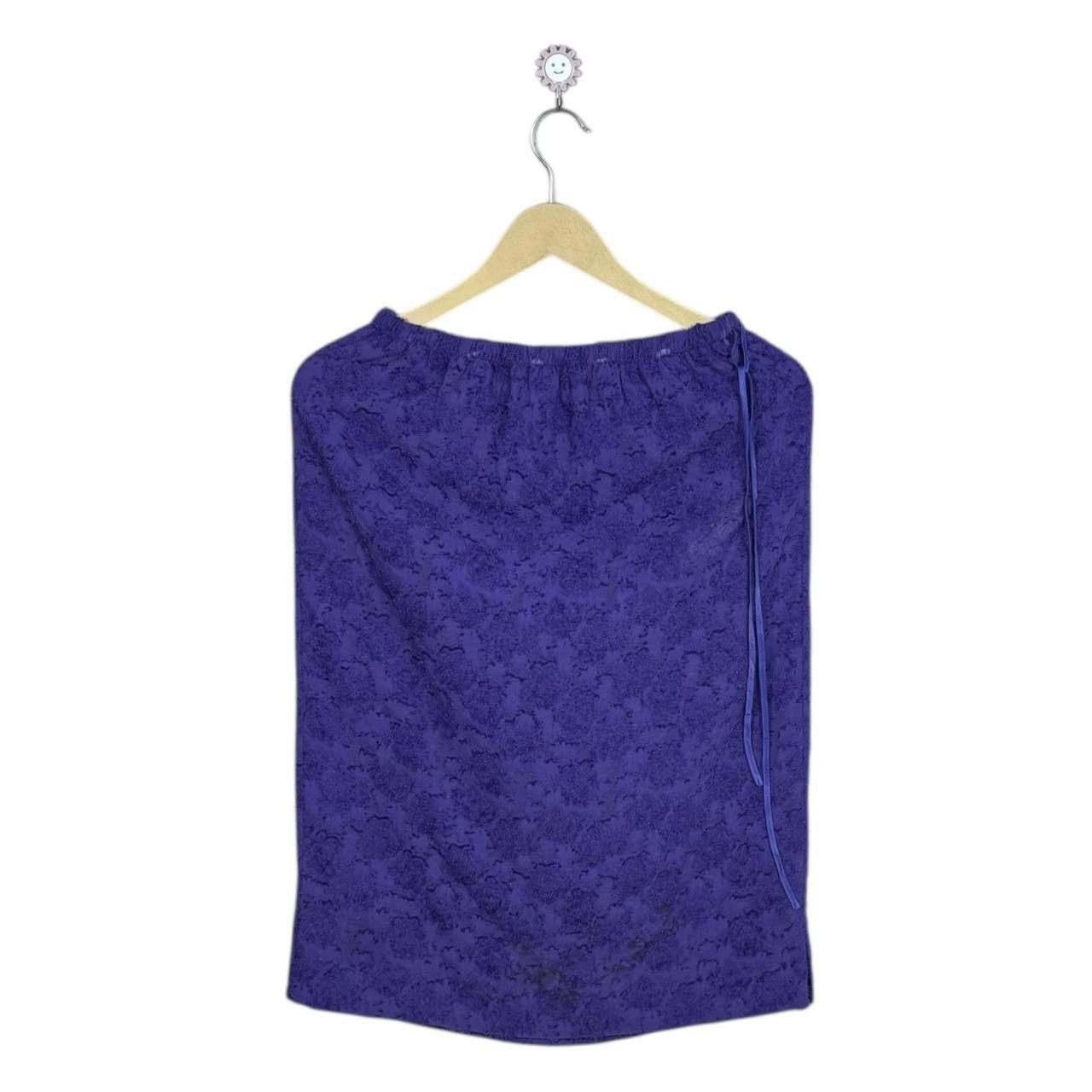Dries Van Noten Dries Van Noten FW22 Purple Floral Textured Jacquard Skirt S Size 26" / US 2 / IT 38 - 1 Thumbnail