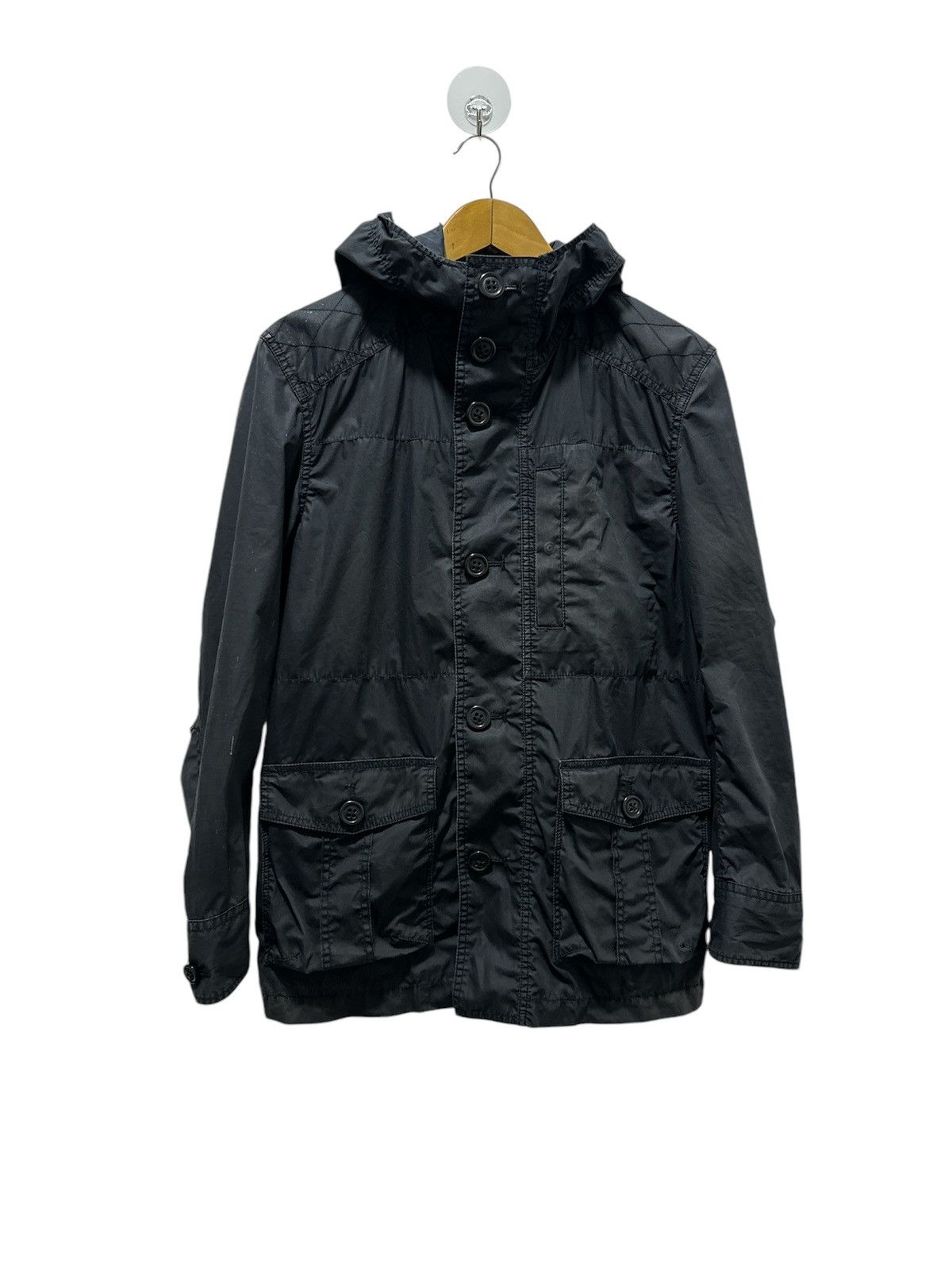 Burberry Burberry Nylon Jacket With Hoodie Blue Lable Series Size US L / EU 52-54 / 3 - 1 Thumbnail