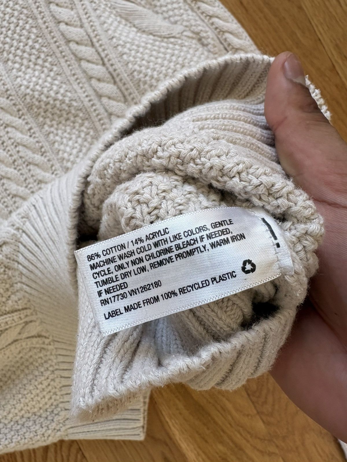 Other Goodfellow & Co White Retro Cable Knit Pullover Sweater M Size M / US 6-8 / IT 42-44 - 6 Thumbnail