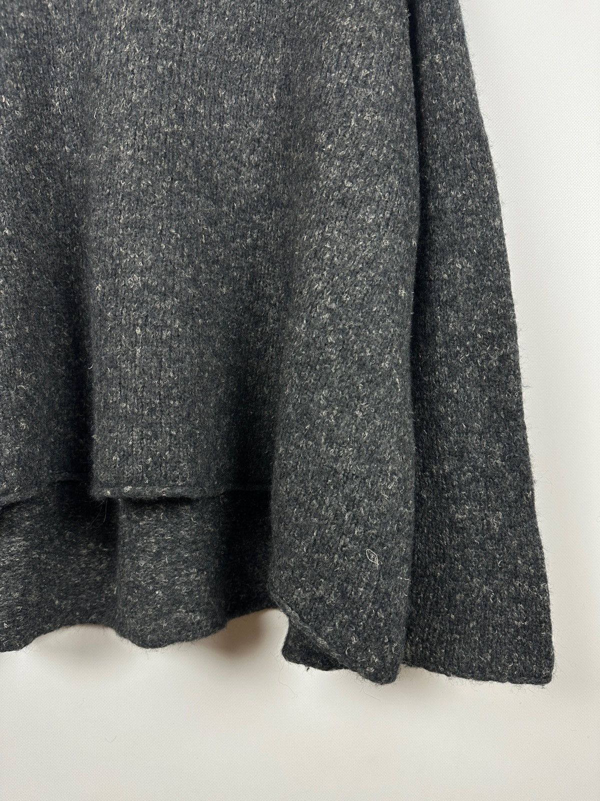 Rundholz Rundholz Wool/Alpaca/Linen Gray Oversized High Neck Sweater Size M / US 6-8 / IT 42-44 - 8 Thumbnail