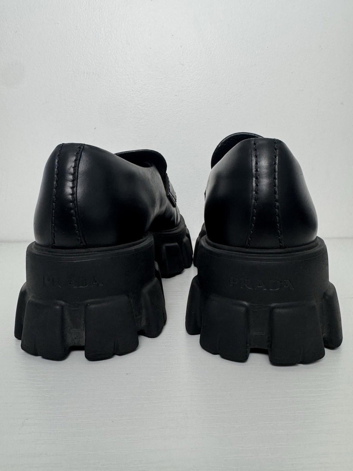 Prada Prada Monolith Loafers Black Leather Women’s Sz 6.5 Size US 7.5 / IT 37.5 - 5 Thumbnail