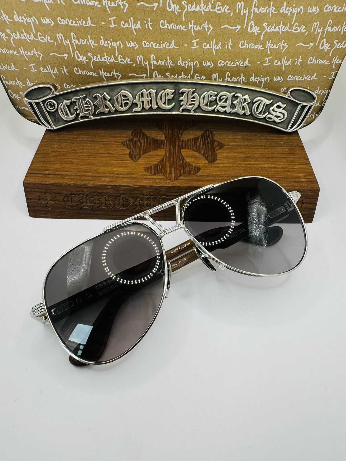 Chrome Hearts Chrome Hearts Wood Wet Tee Sunglasses Size ONE SIZE - 2 Thumbnail