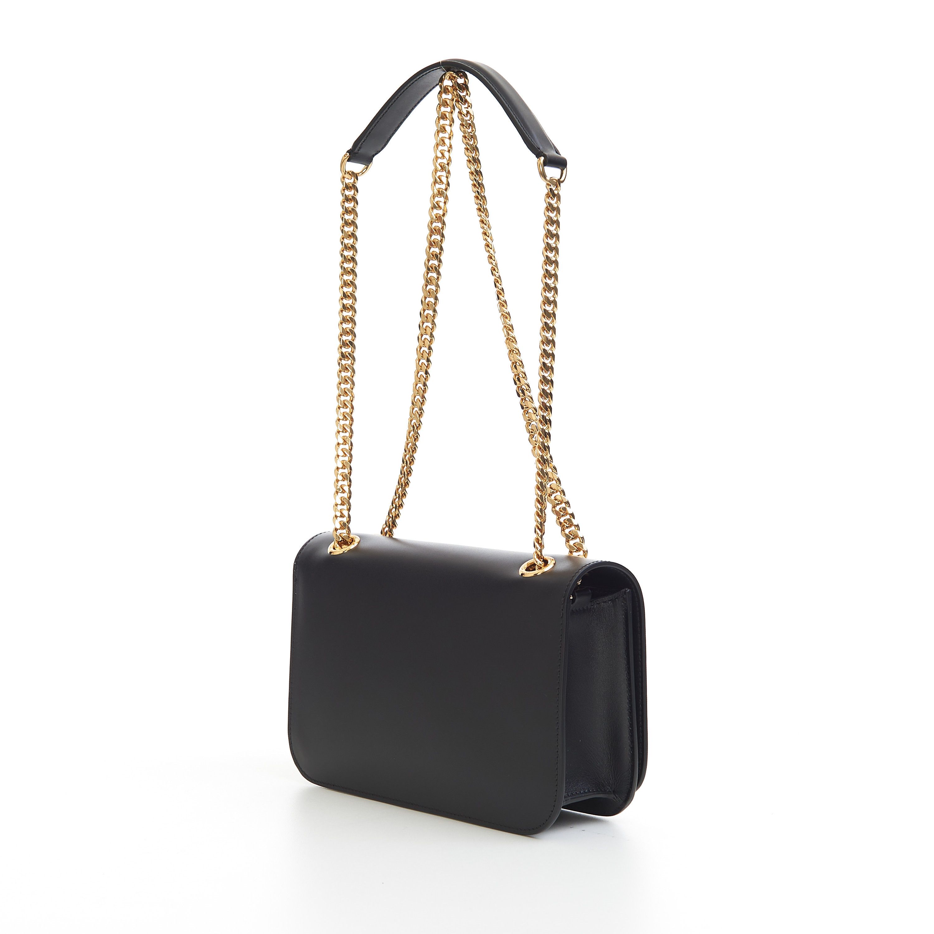 Celine Medium Bag Triomphe Frame In Black Shiny Calfskin Size ONE SIZE - 6 Thumbnail