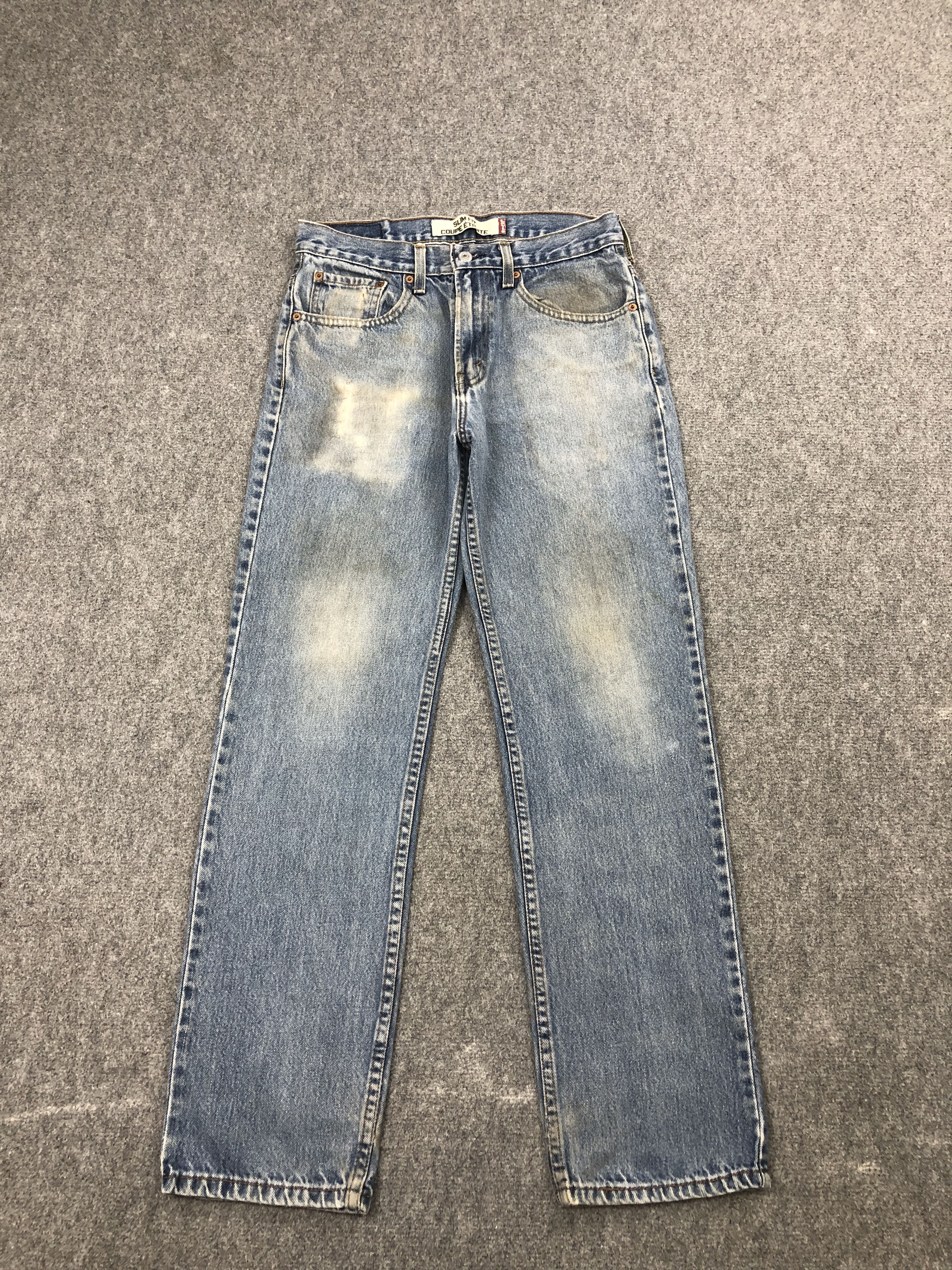 image of Faded Blue Vintage Levis 516 Jeans in Blue Denim, Men's (Size 30)