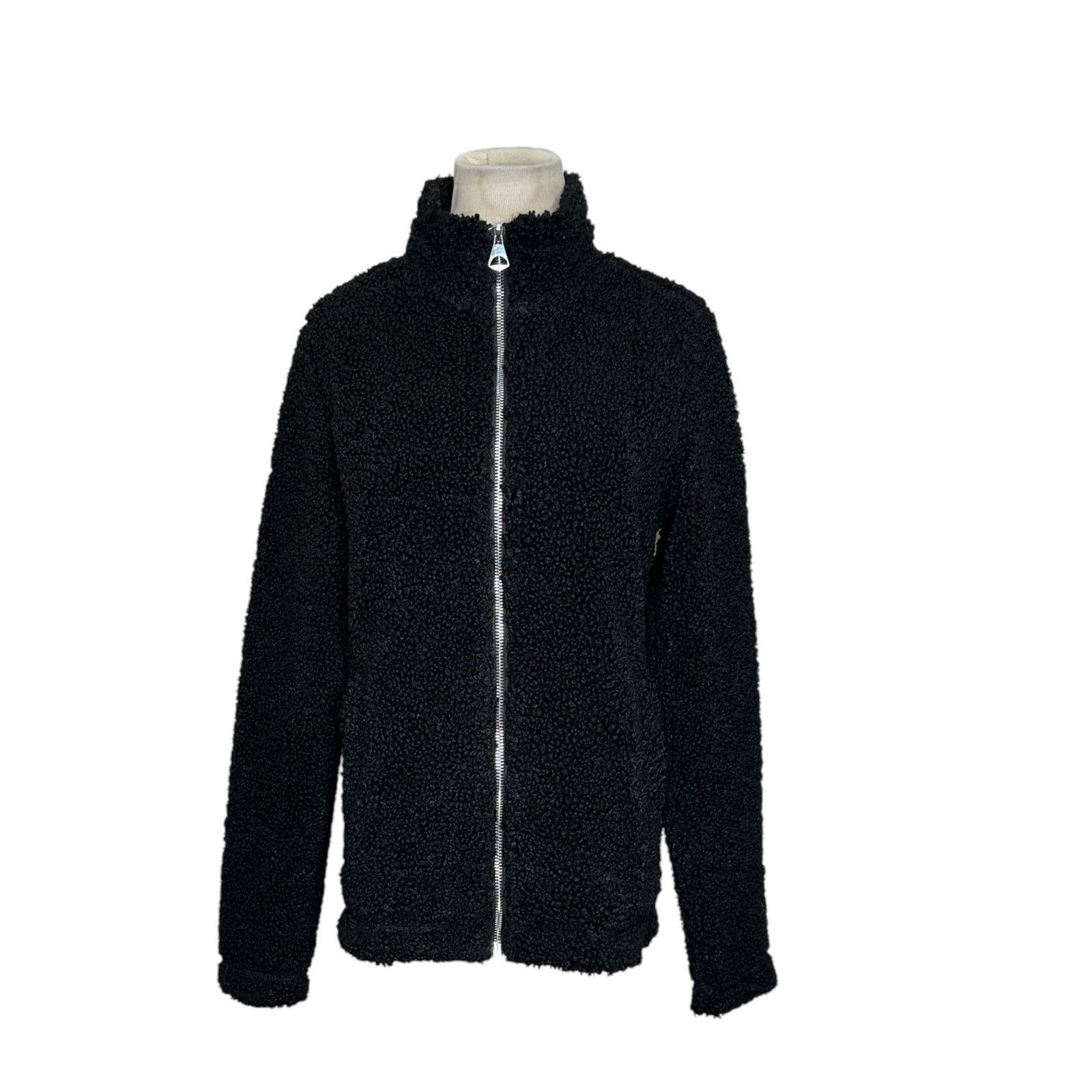H&M H&M black teddy long sleeves full zip jacket size XS Size XS / US 0-2 / IT 36-38 - 1 Thumbnail