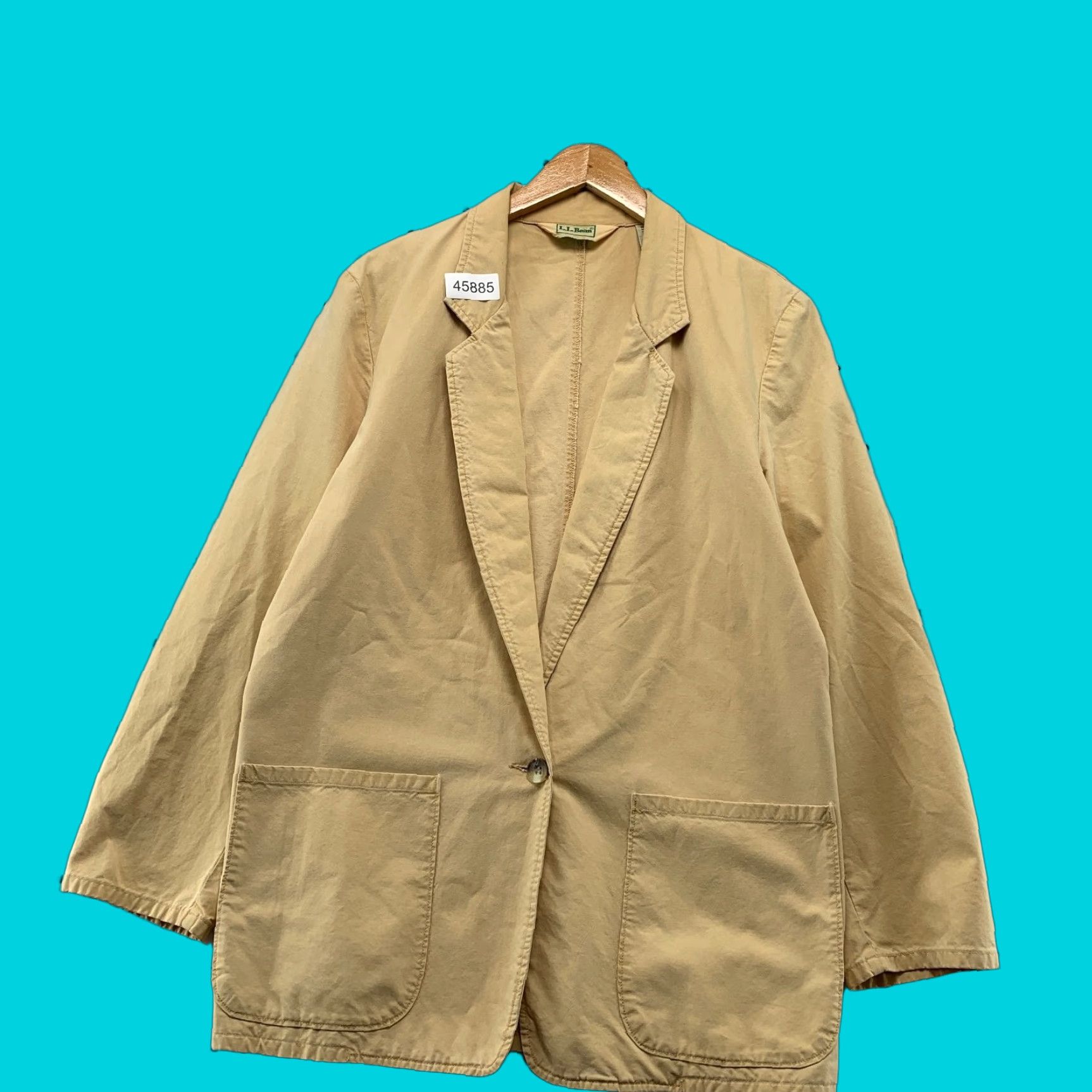 Vintage VINTAGE L.L. Bean Field Jacket Womens 12 Beige Canvas Lightweight Chore Coat 80s Casual 90s? Size XL / US 12-14 / IT 48-50 - 1 Thumbnail
