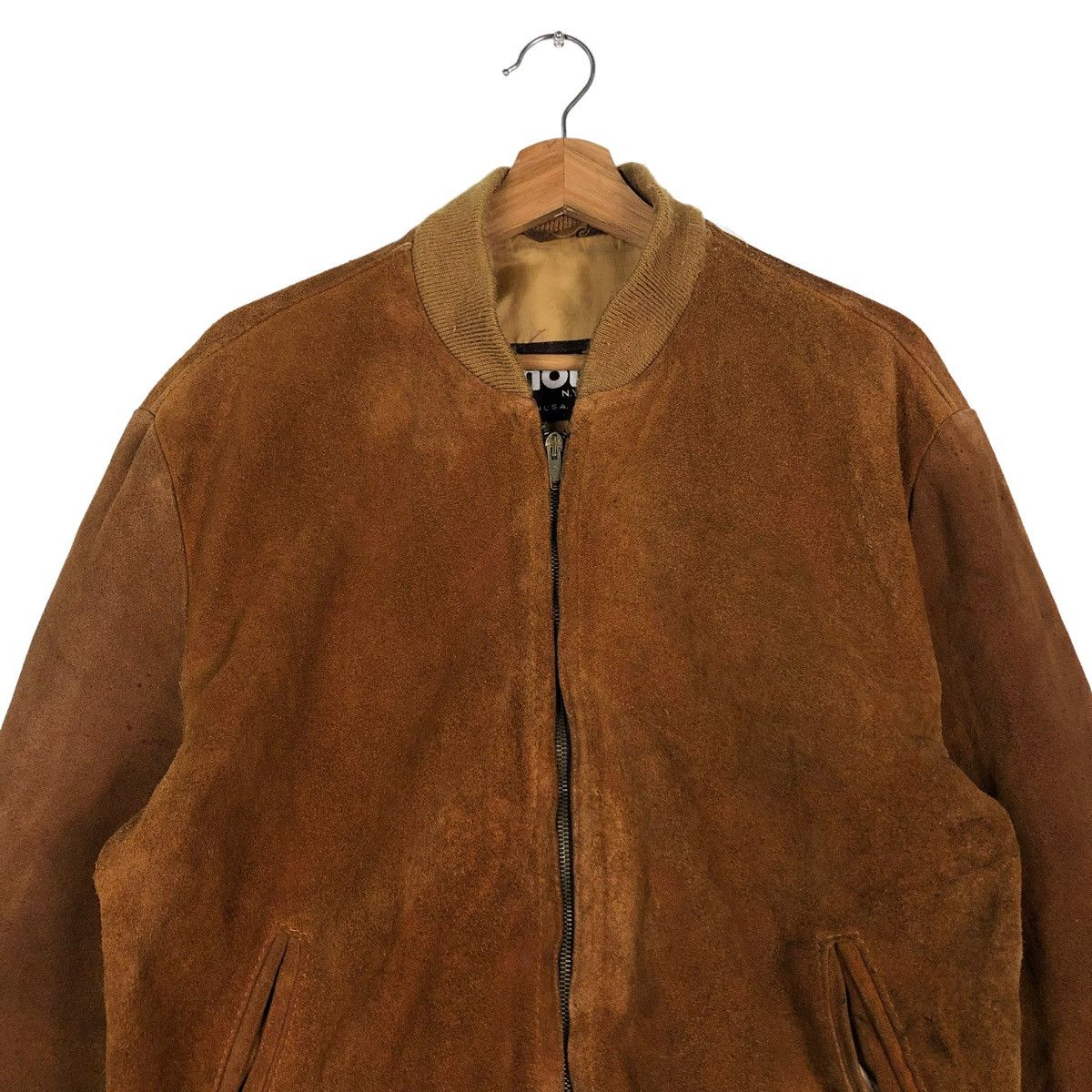 Schott 🔥VINTAGE SUEDE LEATHER JACKET FLY SCHOTT MADE IN USA Size US M / EU 48-50 / 2 - 3 Thumbnail