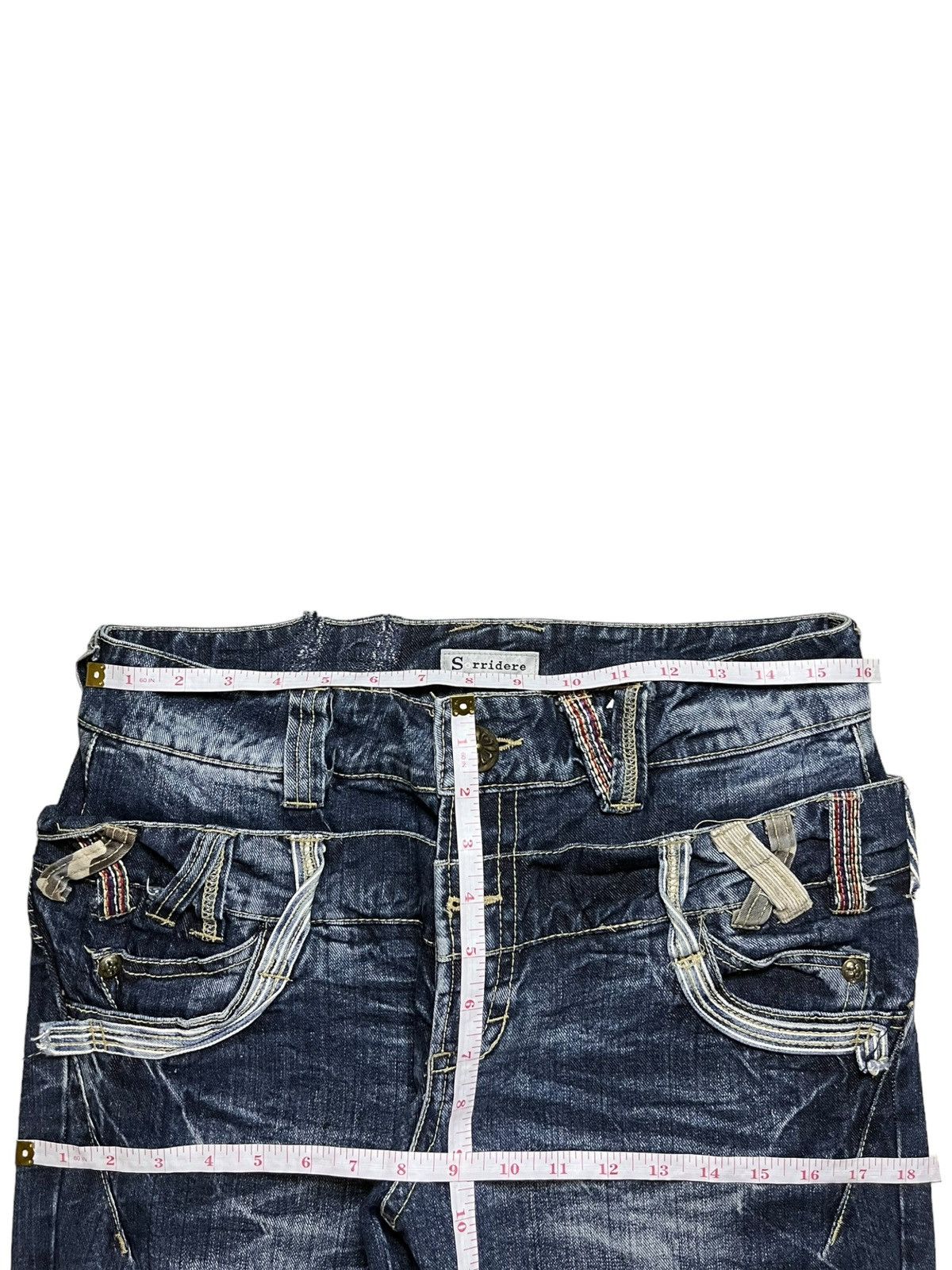Japanese Brand Vintage Japanese Brand Double Waist Thunder Acid Wash Jeans Size US 32 / EU 48 - 13 Thumbnail