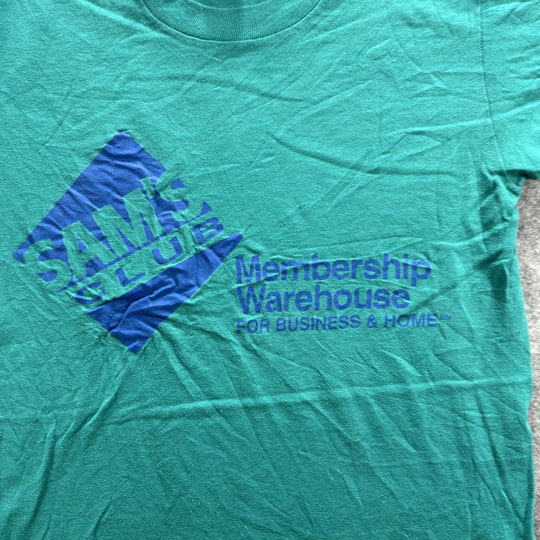 Jerzees VINTAGE Sams Club Shirt Mens M Teal Green Promo Tee 90s USA Shirt Graphic Print Sam's Club Logo Mens Size US M / EU 48-50 / 2 - 4 Thumbnail