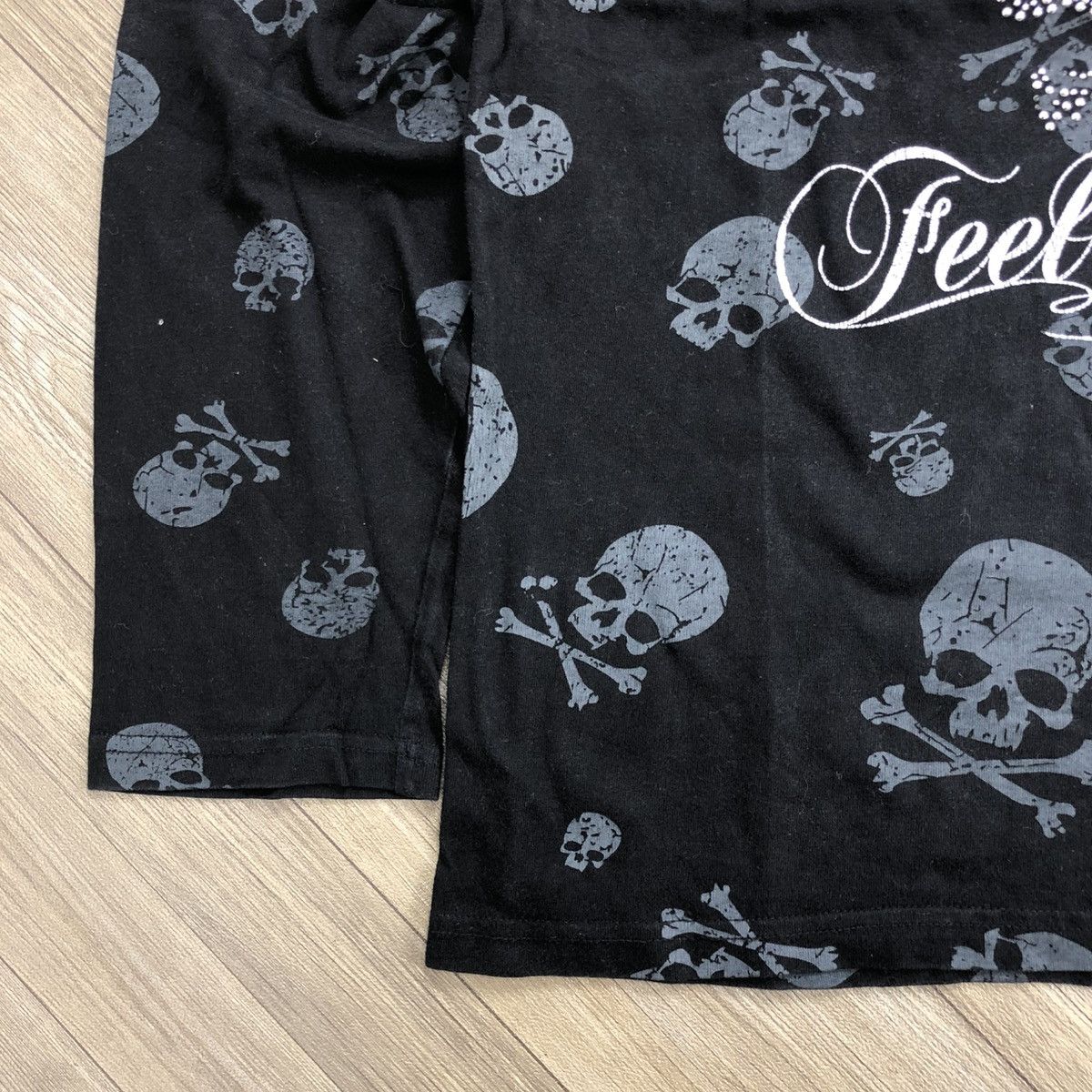 If Six Was Nine × Japanese Brand 2000s Gang Baster Poem Skull Grunge Lgb Striped LongSleeve Size US L / EU 52-54 / 3 - 7 Thumbnail