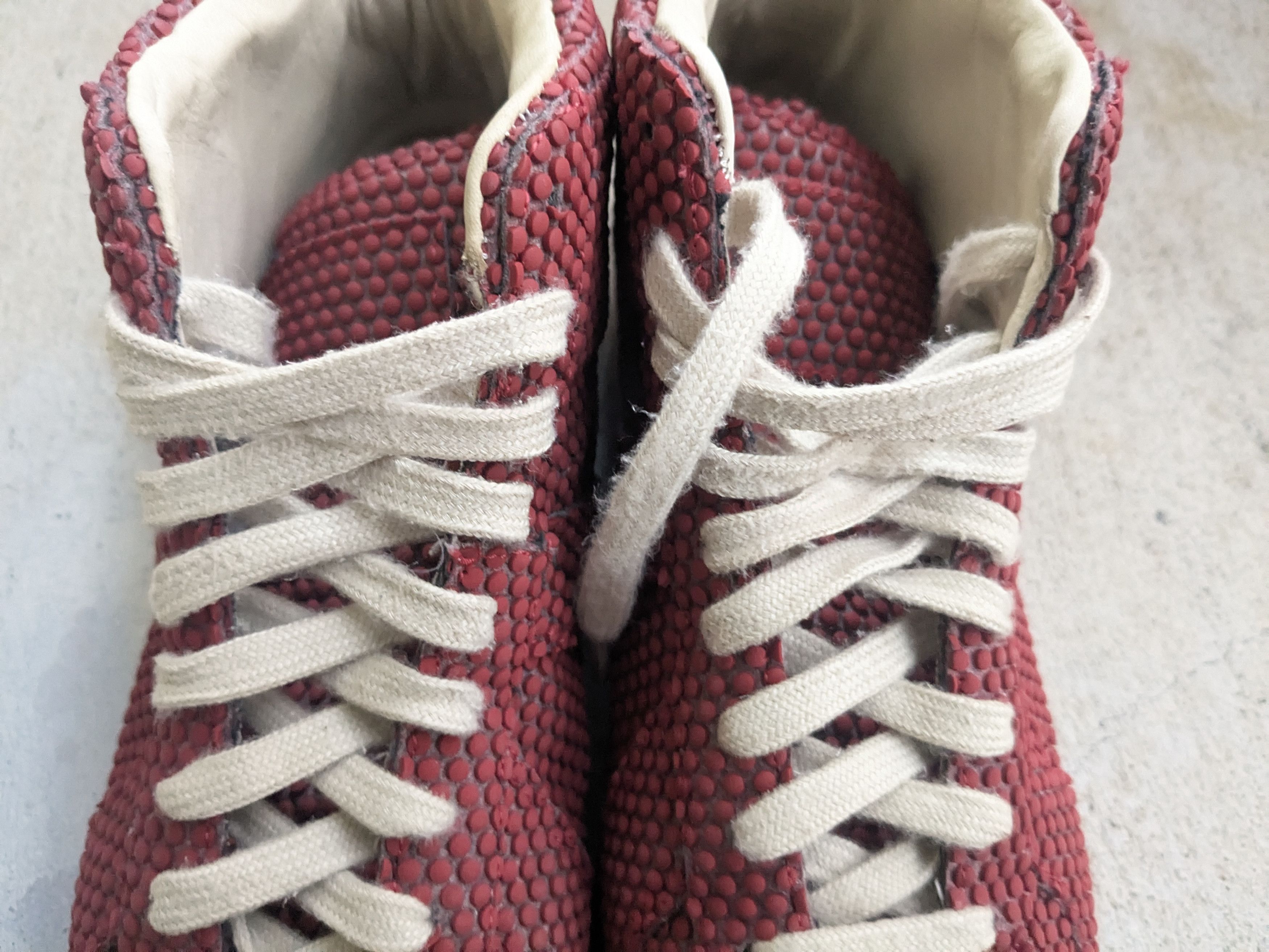 Maison Margiela Maison Margiela GAT High Tops Red 6 39 Rubber Leather Size US 6 / EU 39 - 2 Thumbnail