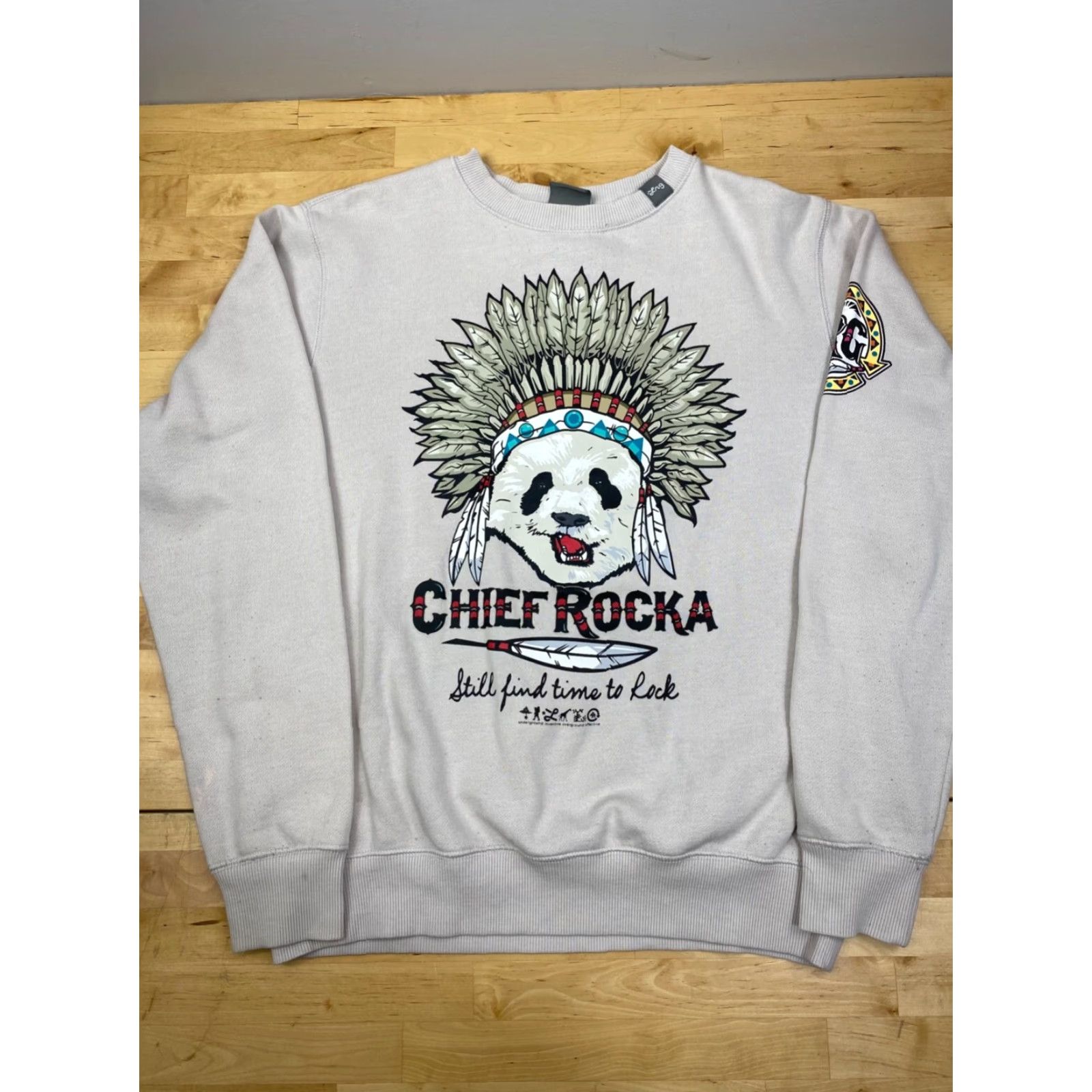 Vintage LRG Chief Panda Sweatshirt M Gray Crew Neck Pullover Sweatshirt Men Size US M / EU 48-50 / 2 - 3 Thumbnail