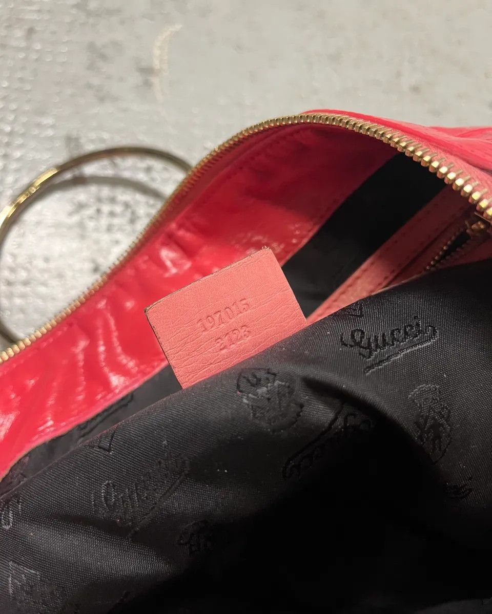 Gucci 2000s Gucci Pink Leather Hysteria Babouska Handle Bag by Frida Giannini Size ONE SIZE - 10 Thumbnail