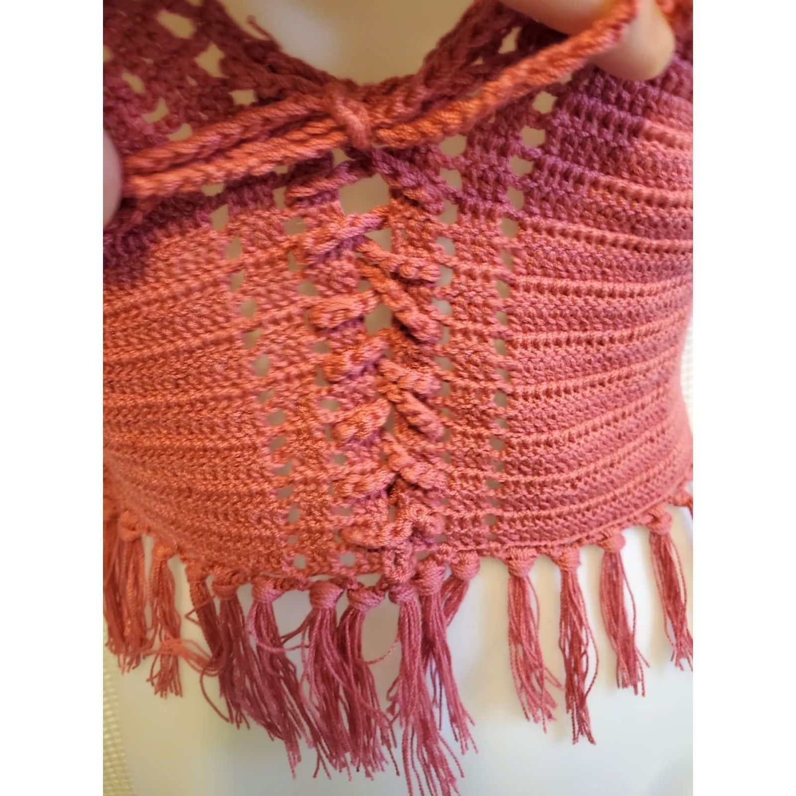 Pinko VINTAGE Pink Knit Crochet Halter Top Sz M Summer Festival Fairycore Whimsy Womens Size M / US 6-8 / IT 42-44 - 3 Thumbnail