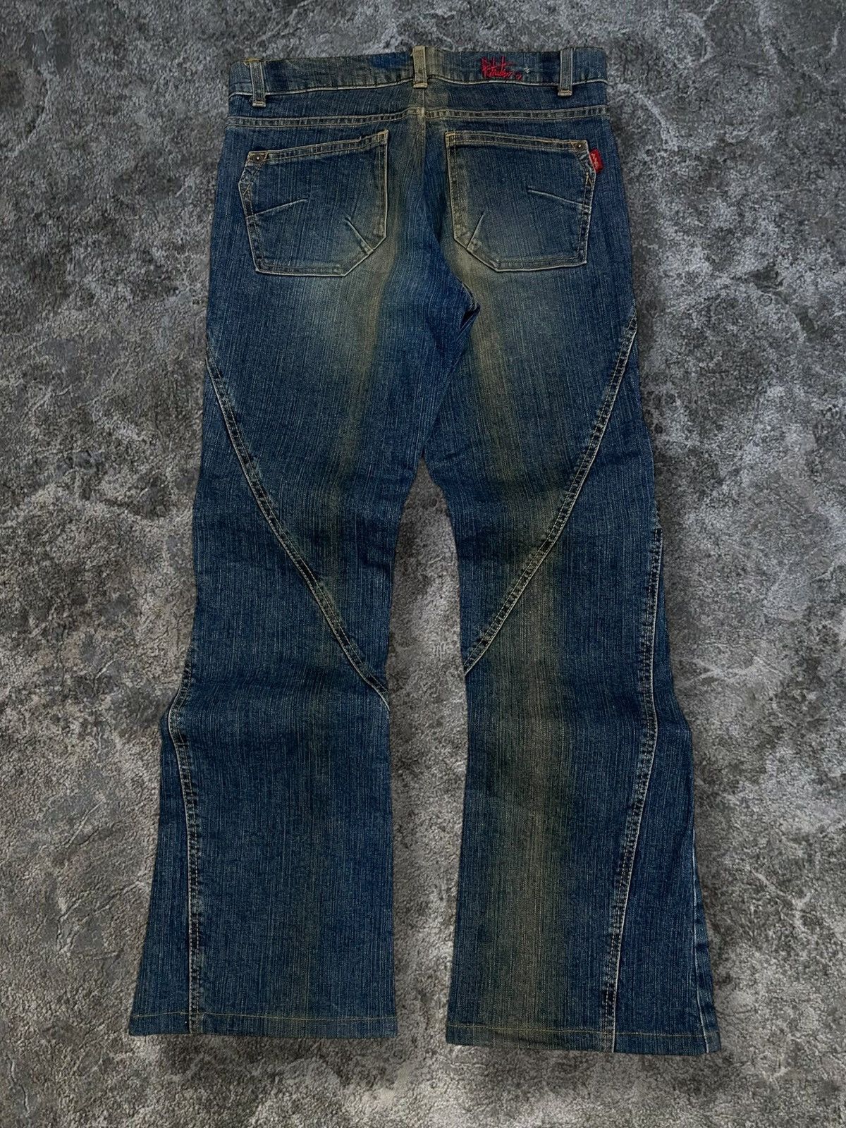 Tornado Mart Vintage Japan Designer 90’s Ritsuko Shirahama Flared Denim Size US 28 / EU 44 - 6 Thumbnail