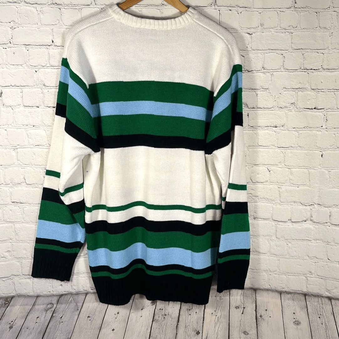 Southpole South Pole Sweater Men L Colorblock Striped Pullover Blue Green White Authentic Collection Size US L / EU 52-54 / 3 - 4 Thumbnail