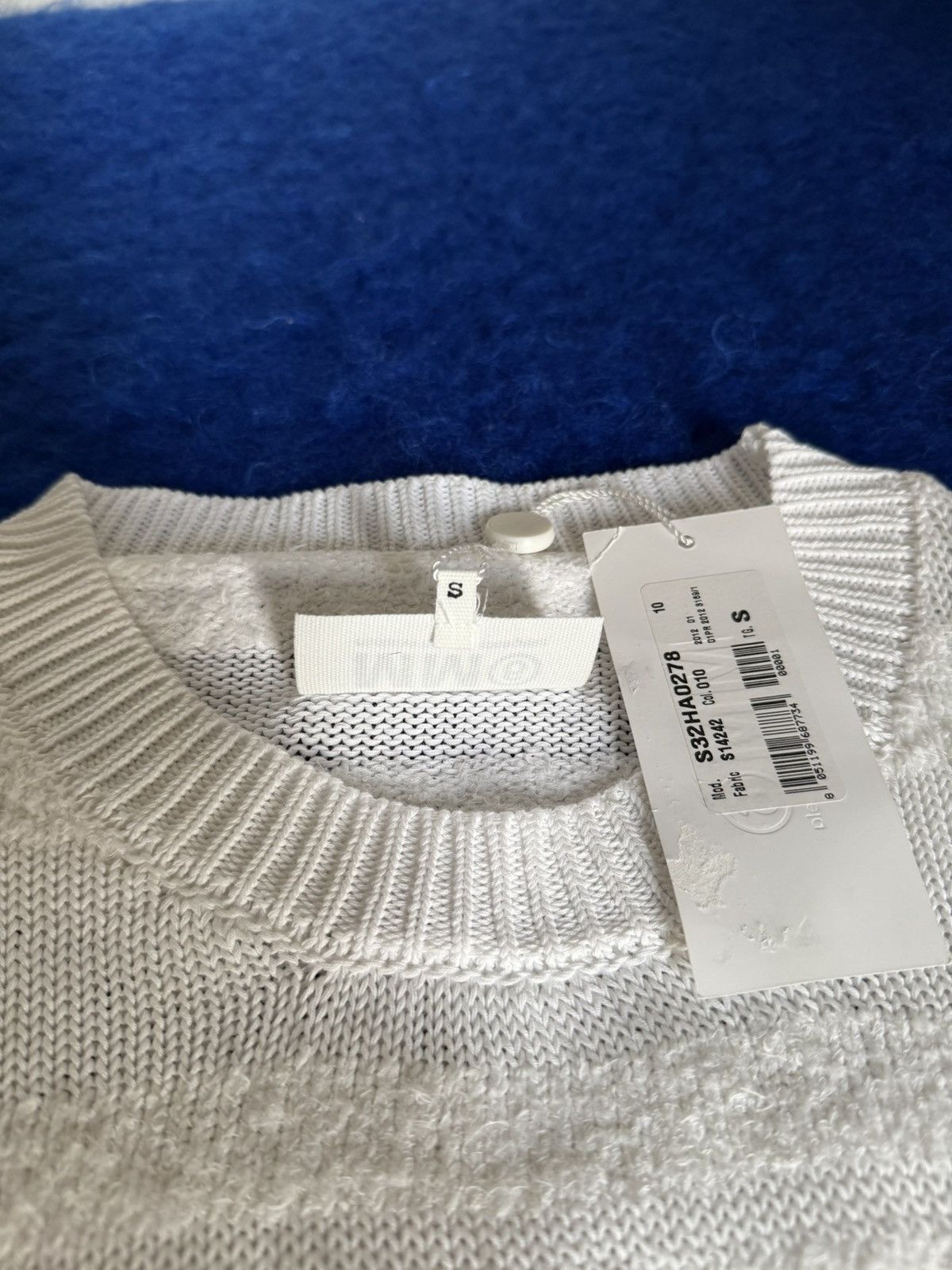 MM6 MM6 Maison Margiela Textured Knit Sweater White Size S Size S / US 4 / IT 40 - 4 Thumbnail