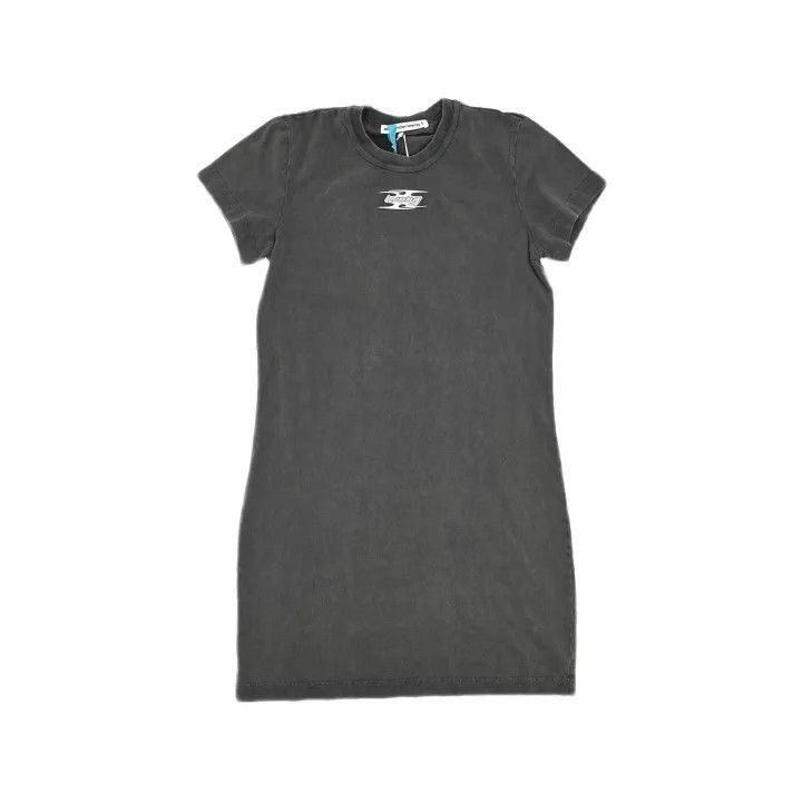 Alexander Wang Alexander Wang Gray Logo Mini Casual Dress - Size S / US 4 / IT 40 - 2 Thumbnail