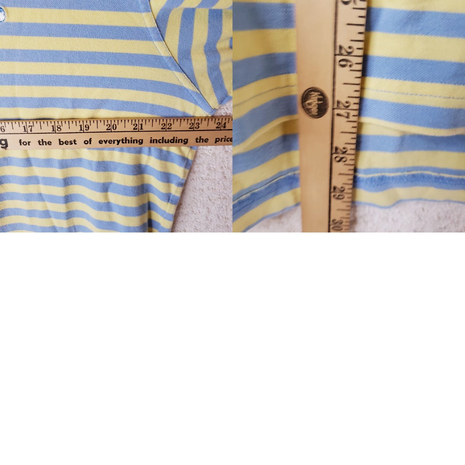 Southern Tide VINTAGE Southern Tide SkipJack Polo Shirt L Mens Striped Blue Yellow Polyester Cotton Blend Short Sleeve Polo Shirt with Fat Tuna Accents Size US L / EU 52-54 / 3 - 9 Thumbnail