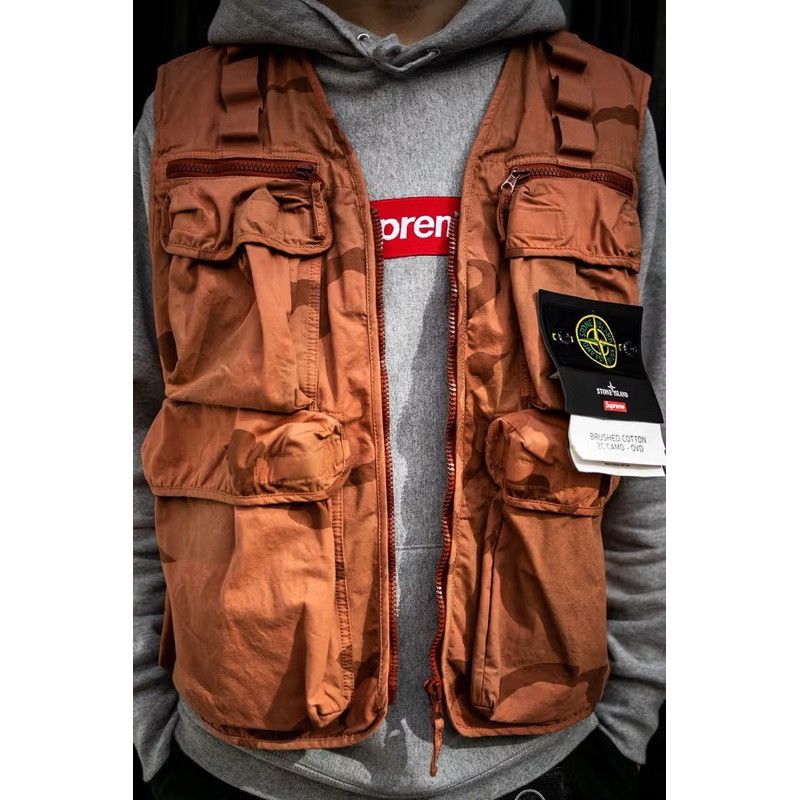 Supreme Supreme x Stone Island 19SS Camo Cargo Vest | Grailed