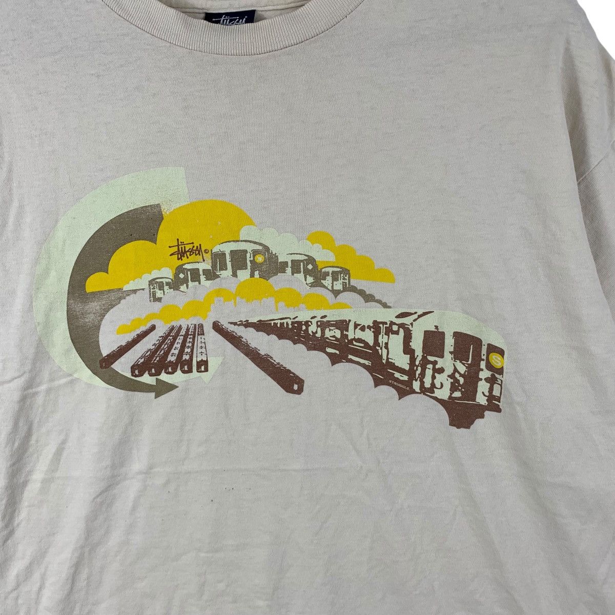 Stussy Vintage STUSSY TRAIN YARD Skateboard New York Scene Tee Size US L / EU 52-54 / 3 - 4 Thumbnail