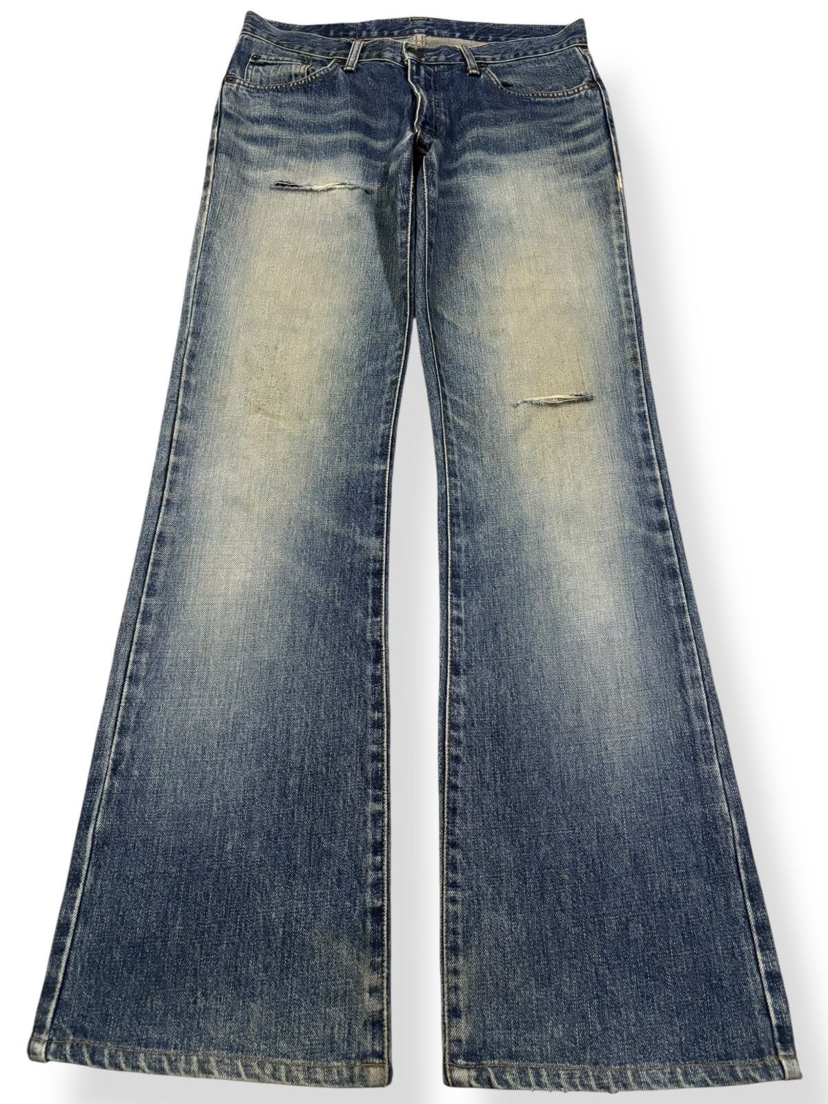 Edwin Vintage Edwin Mud Wash Flare Bootcut Distressed Jeans Size US 32 / EU 48 - 1 Thumbnail