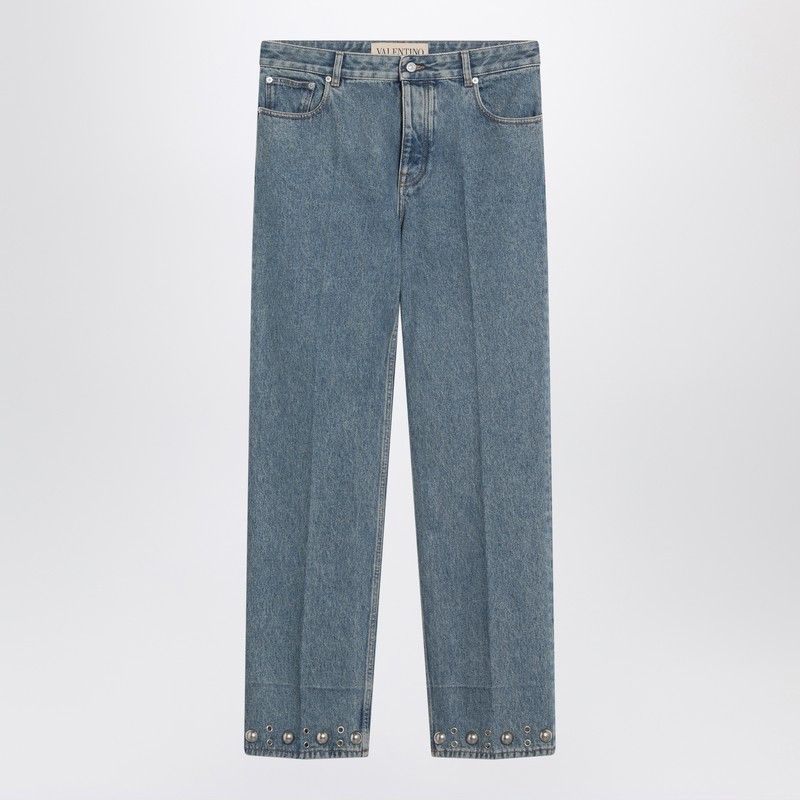 Valentino Valentino Medium Blue Jeans With Cabochons Size US 34 / EU 50 - 1 Thumbnail