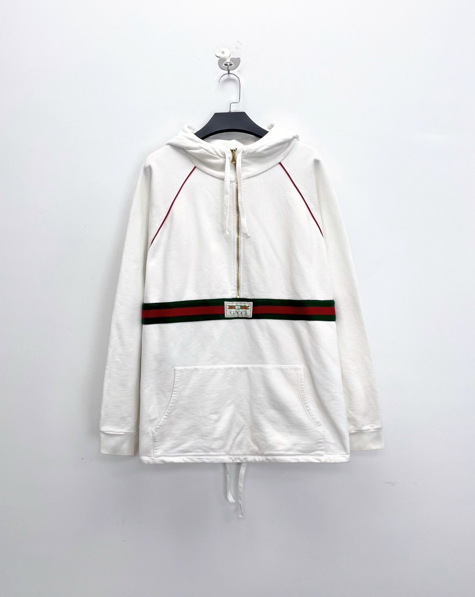 Gucci Gucci Beige Web Logo Half-Zip Jacket Size US XXL / EU 58 / 5 - 1 Thumbnail