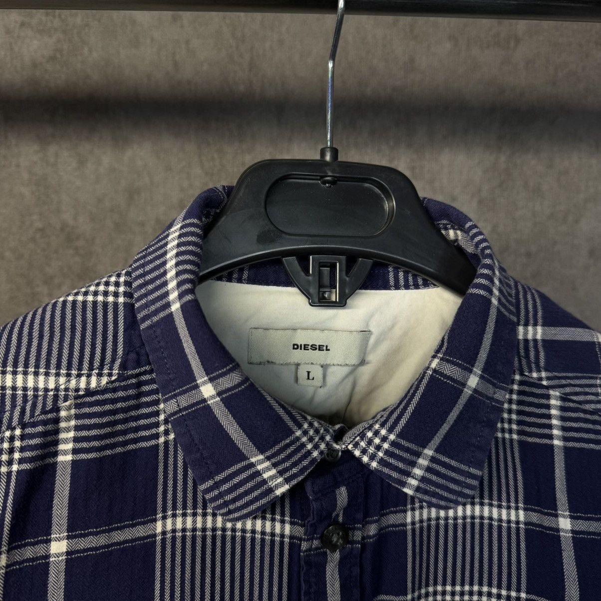 Diesel Diesel shirt blue plaid y2k streetwear Size US L / EU 52-54 / 3 - 2 Thumbnail