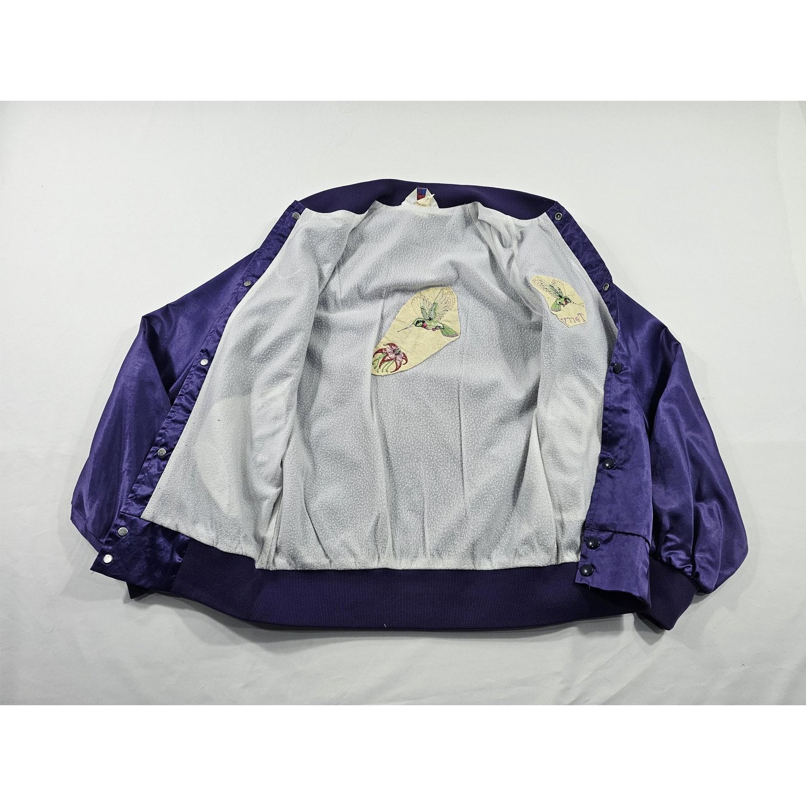 Other Hummingbird and Flower Embroidered Purple Jacket Sz M 1980s Size US M / EU 48-50 / 2 - 3 Thumbnail