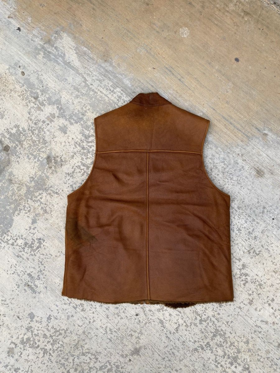 Japanese Brand Grevary craft by uomo colection sherpa leather vest Size US L / EU 52-54 / 3 - 2 Thumbnail