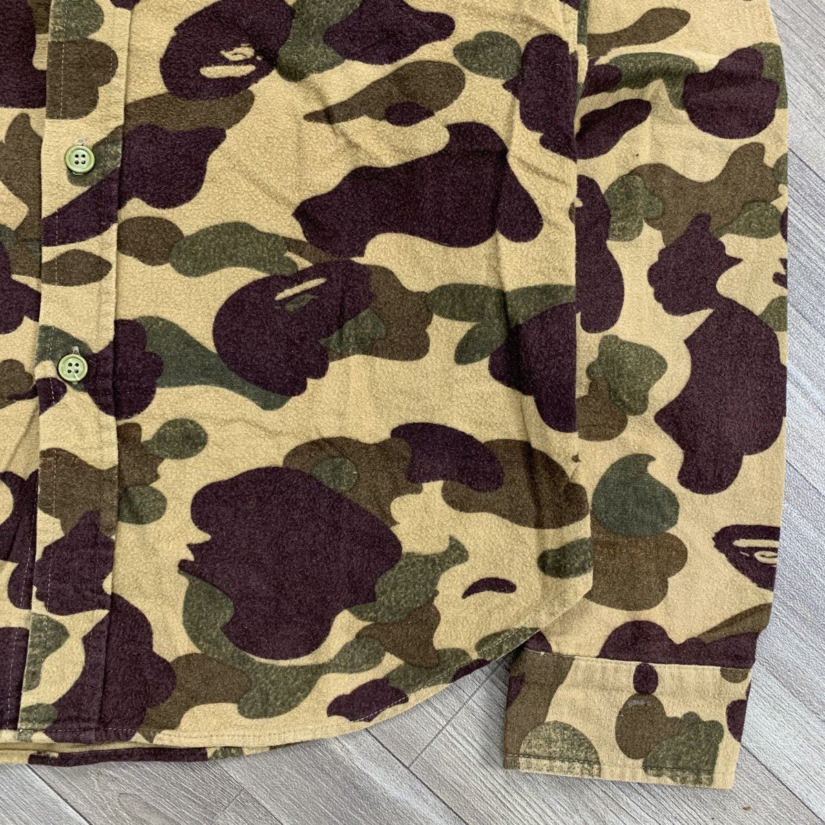 Bape × Vintage Vintage A Bathing Ape Iconic Camouflage Flanel Shirt Size US M / EU 48-50 / 2 - 3 Thumbnail