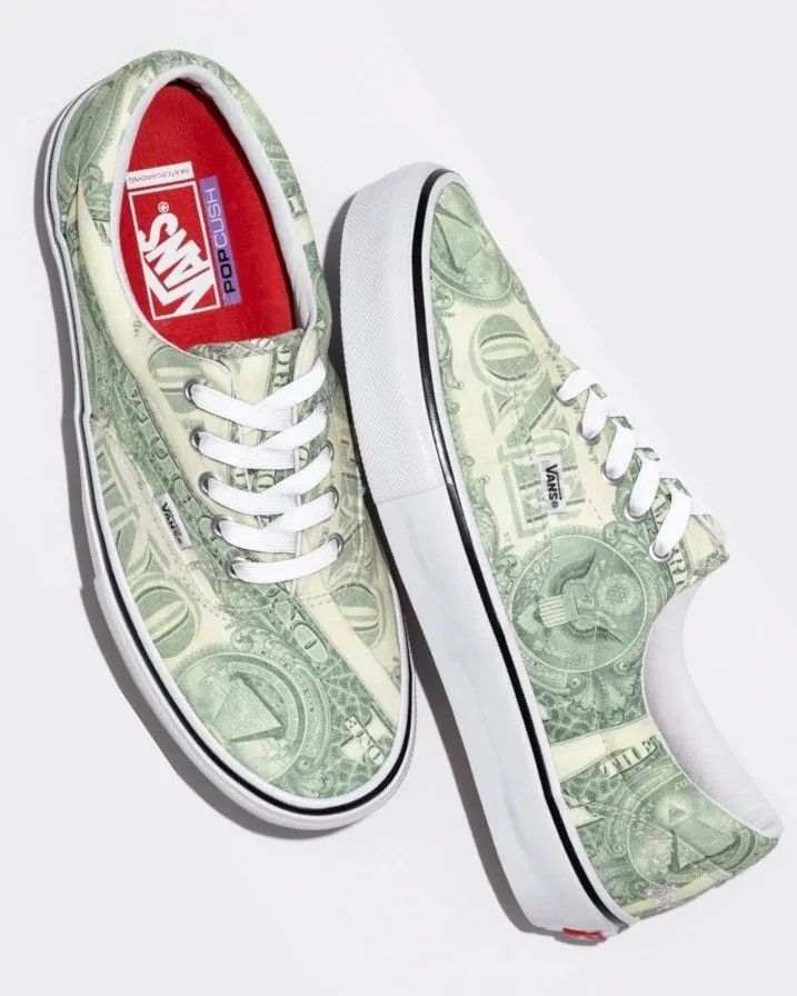 Supreme Vans x Supreme Dollar Bill Skate Era Green | Grailed