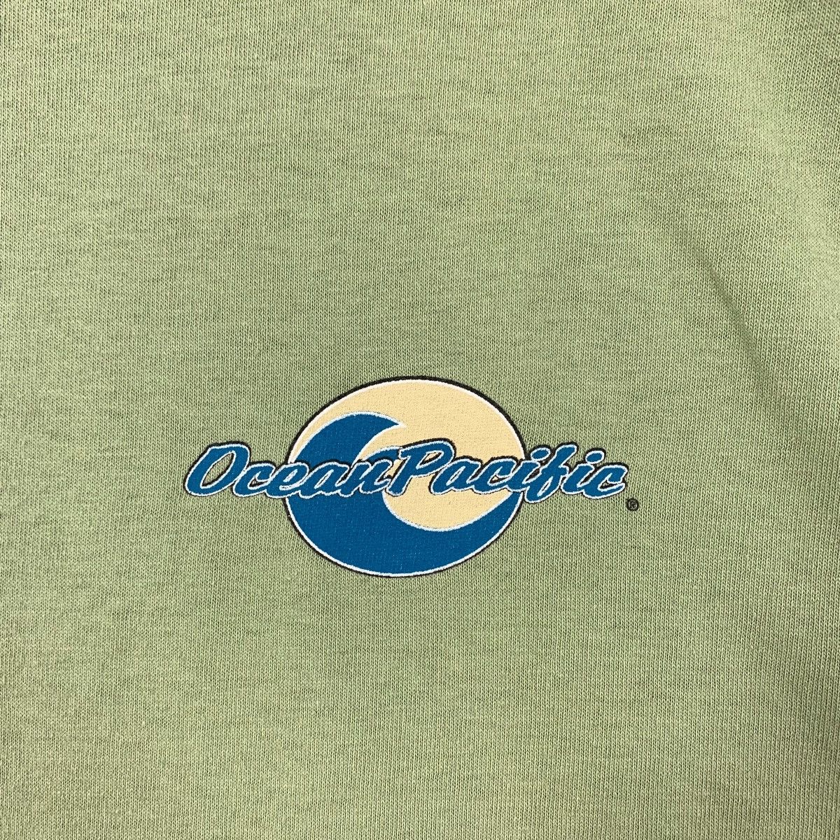 Designer × Ocean Pacific × Vintage Vintage 90s OCEAN PACIFIC Surfing big printed backhit tee Size US L / EU 52-54 / 3 - 9 Thumbnail