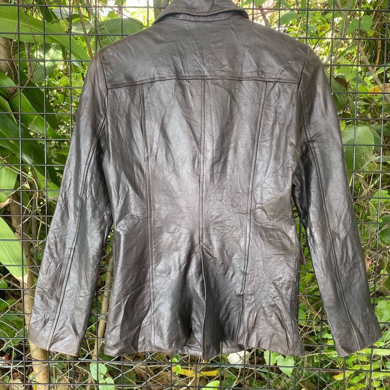 Leather × Vintage Vtg Indiv Leather Coat Jacket Size S / US 4 / IT 40 - 9 Thumbnail