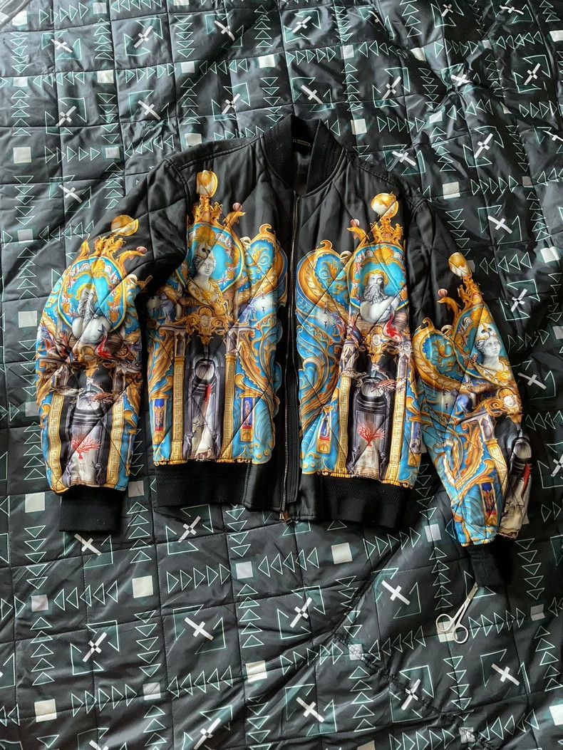 Versace Versace Baroque Neptune Palace mulberry silk cotton coat Size US M / EU 48-50 / 2 - 2 Thumbnail