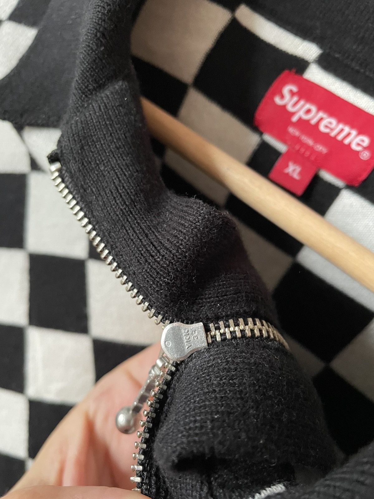 Supreme Supreme Checkered Zip Polo Size US XL / EU 56 / 4 - 13 Thumbnail