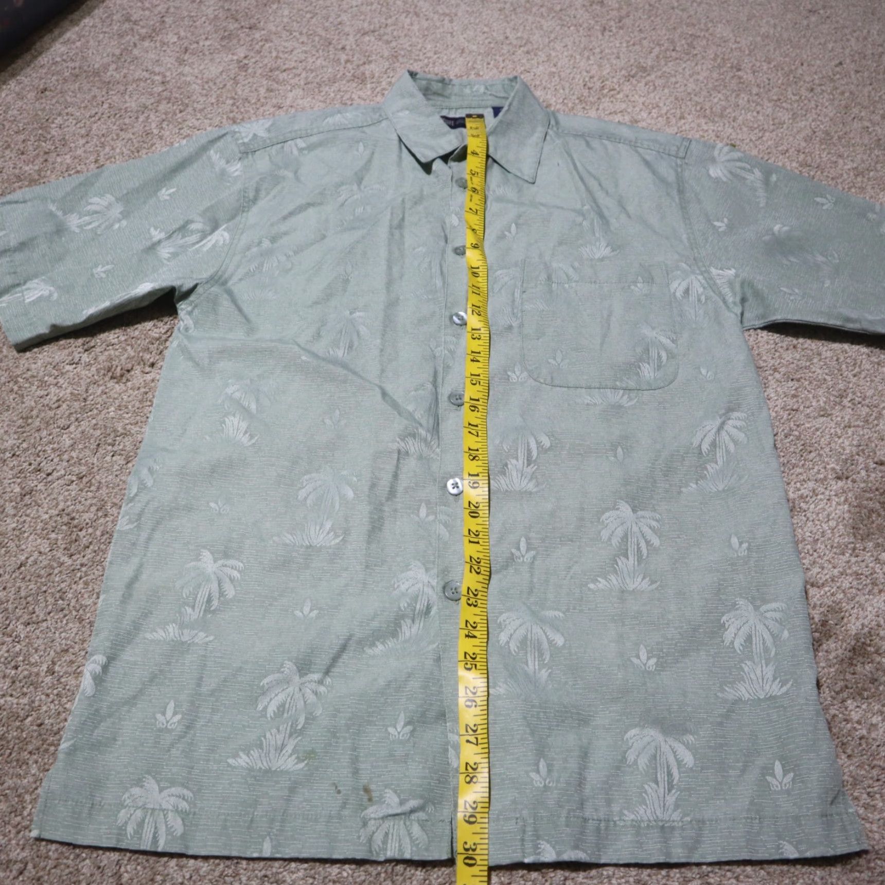Faded Glory Faded Glory Shirt Button-Up Hawaiian Casual Men's S Small Blue Gray Floral Short Sleeve Size US S / EU 44-46 / 1 - 7 Thumbnail